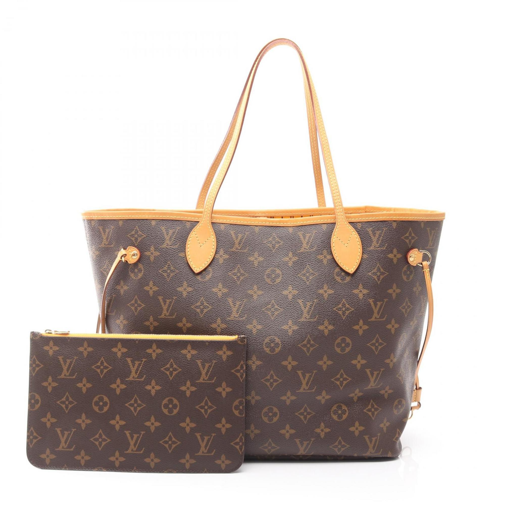 Louis Vuitton Neverfull MM Tote Bag, Coated Canvas and Leather, Monogram, Women’s, Brown, M40997