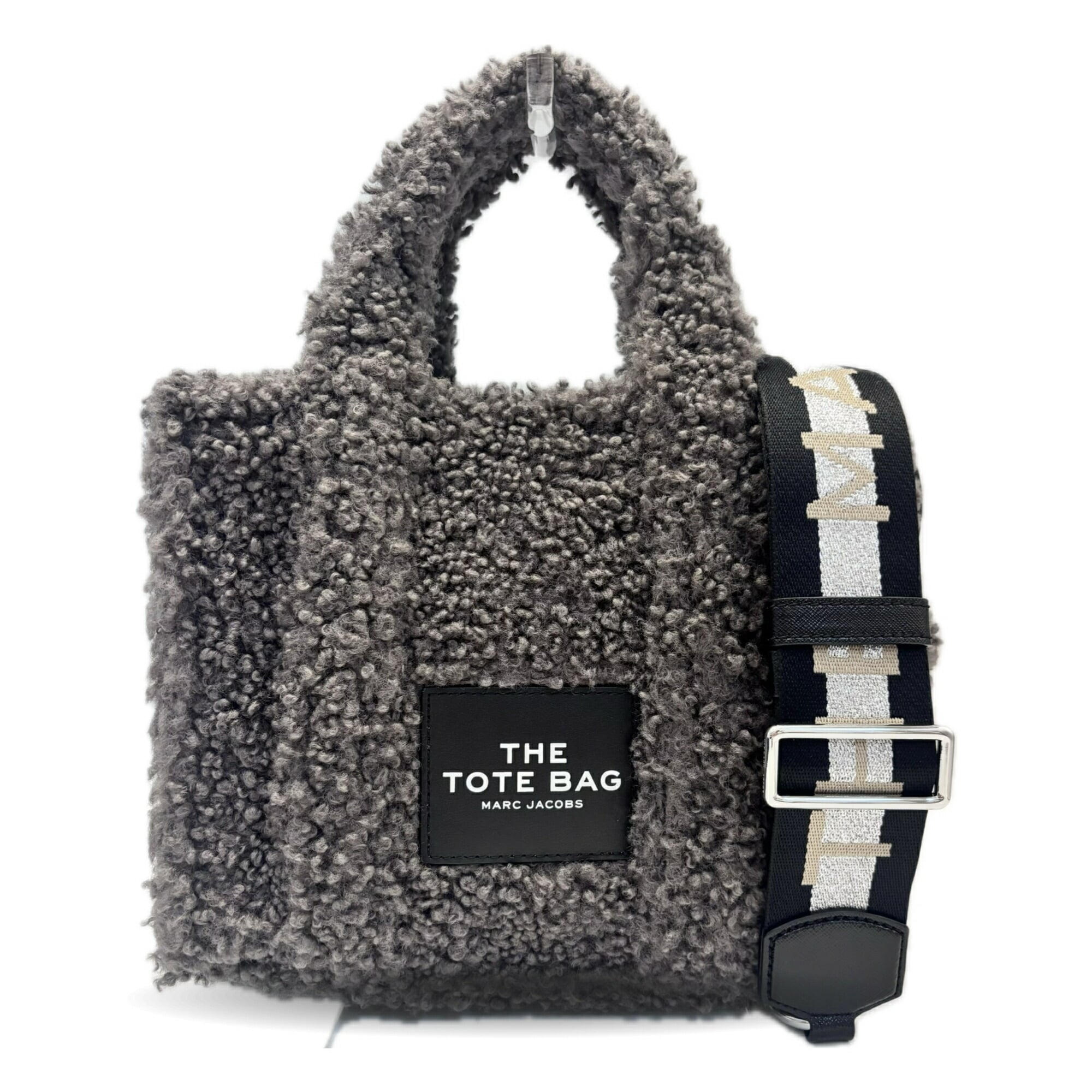 Marc Jacobs THE Teddy SMALL Tote Bag with Shoulder Strap, Gray, H012M06FA21, MARC JACOBS