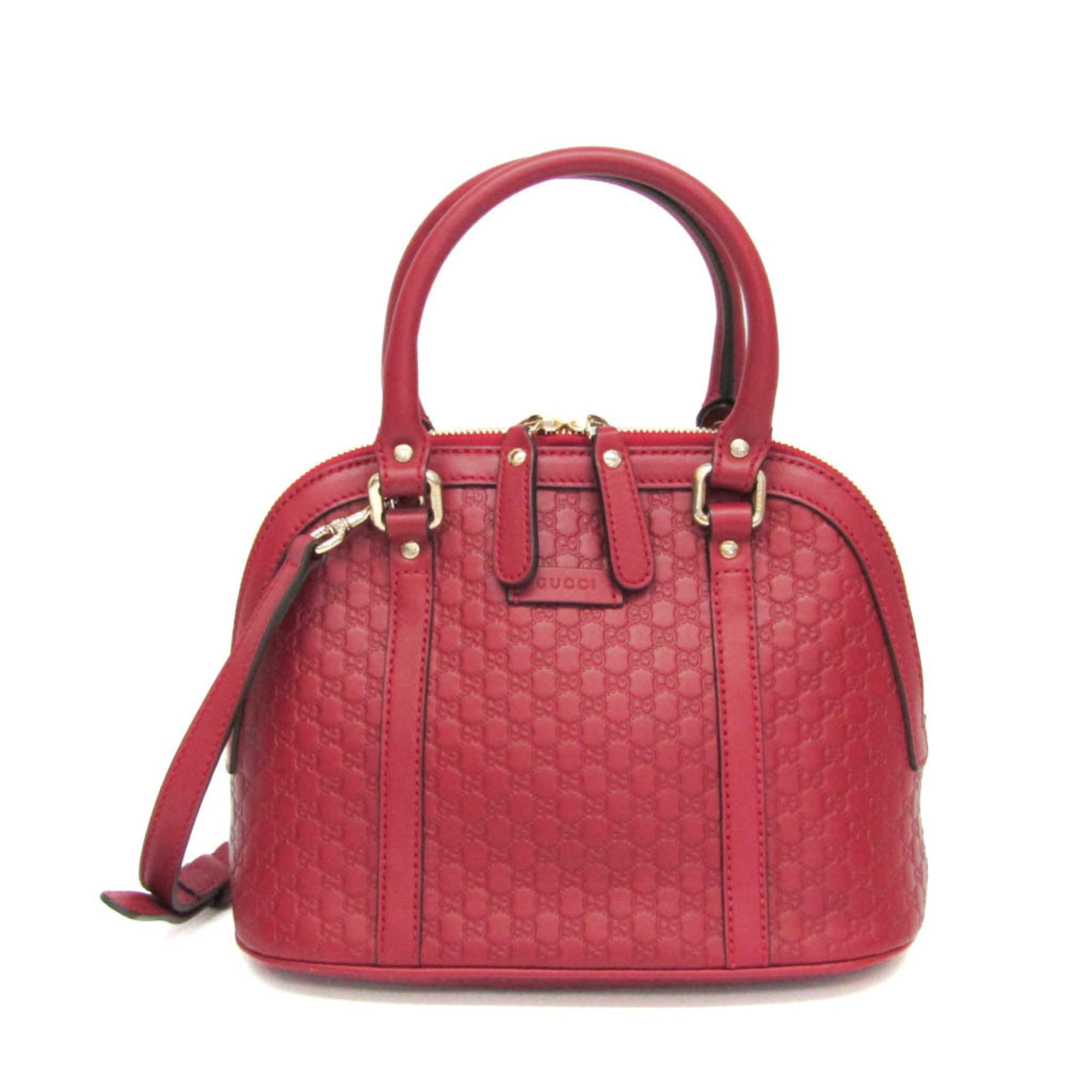 Gucci MicroGuccissima 449654 Women’s Leather Handbag,Shoulder Bag Red Color