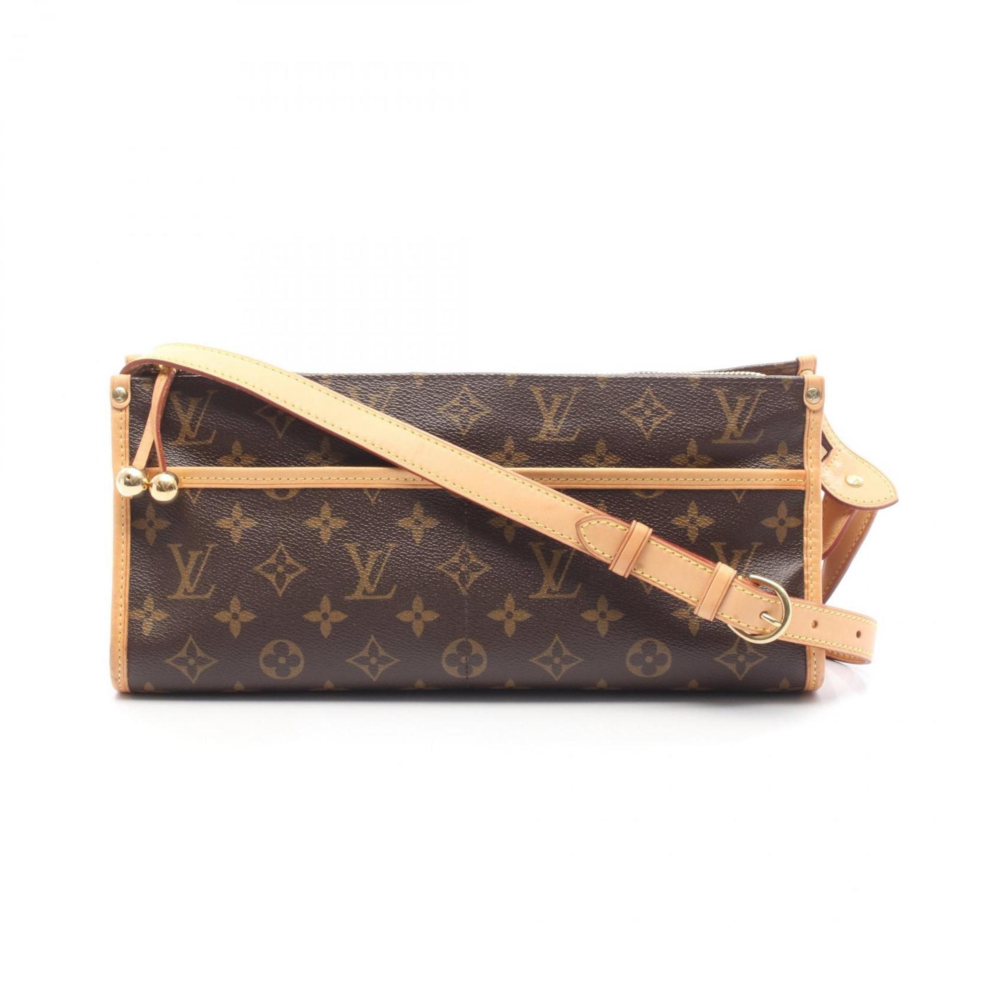 Louis Vuitton Popincourt Long Monogram Shoulder Bag, Coated Canvas and Leather, Brown, M40008