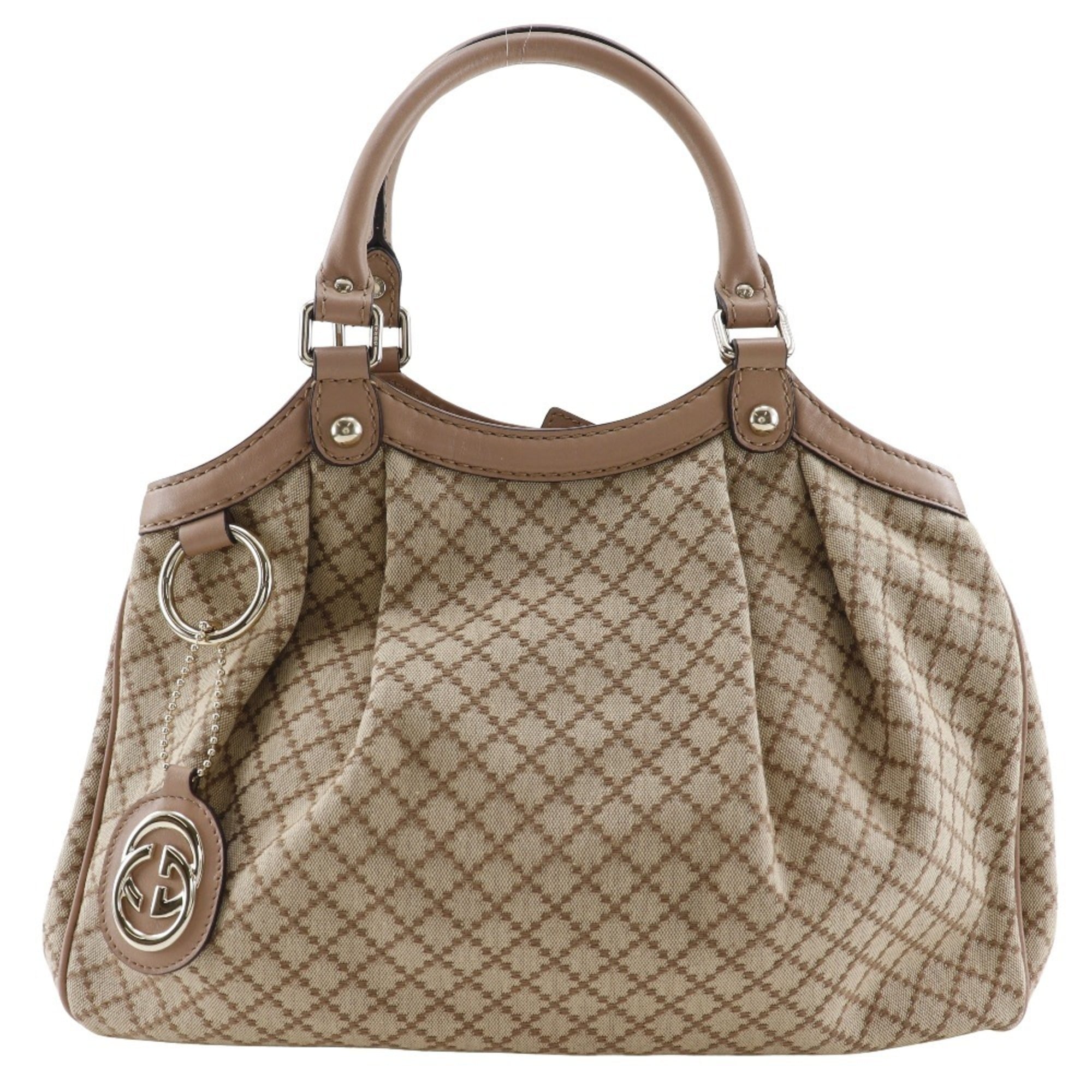 GUCCI Sukey bag handbag Diamante 211944 canvas beige/pink A5 type for women