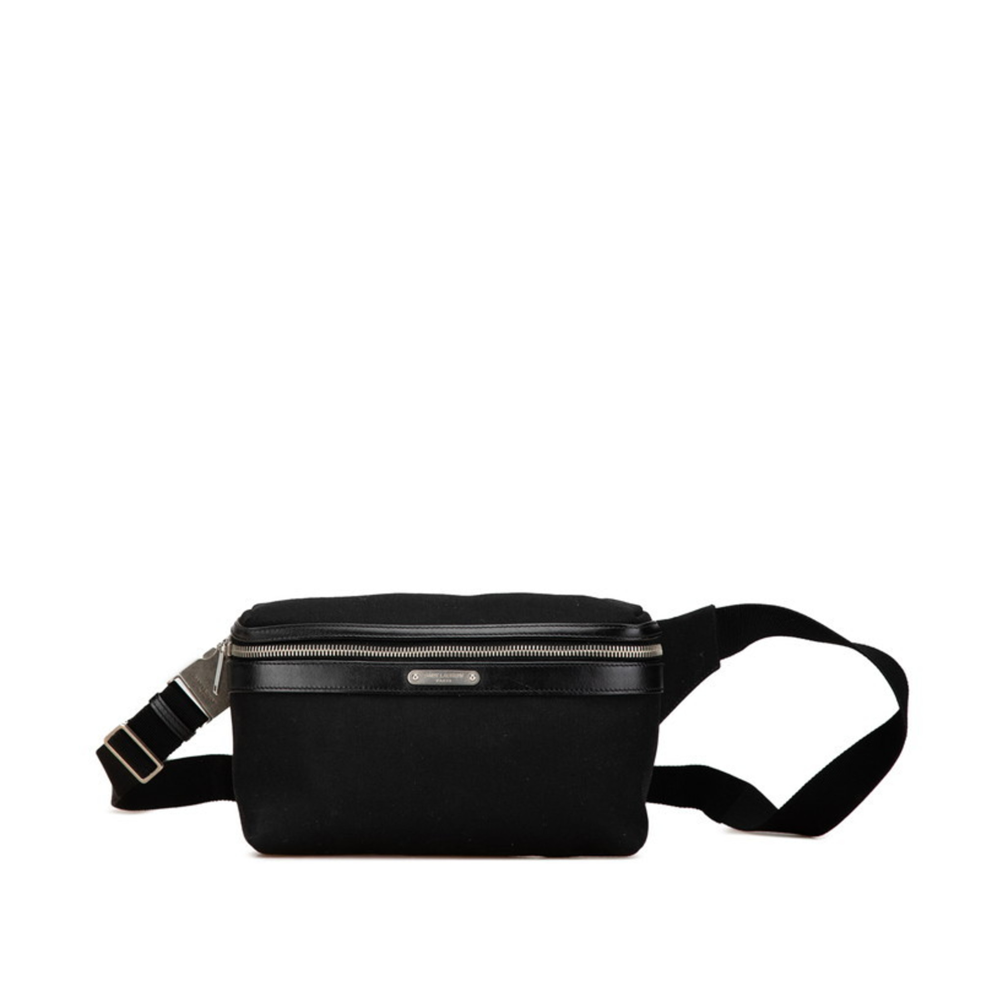 Saint Laurent City Waist Bag/Body Bag 505973 Black Canvas and Leather Men’s SAINT LAURENT