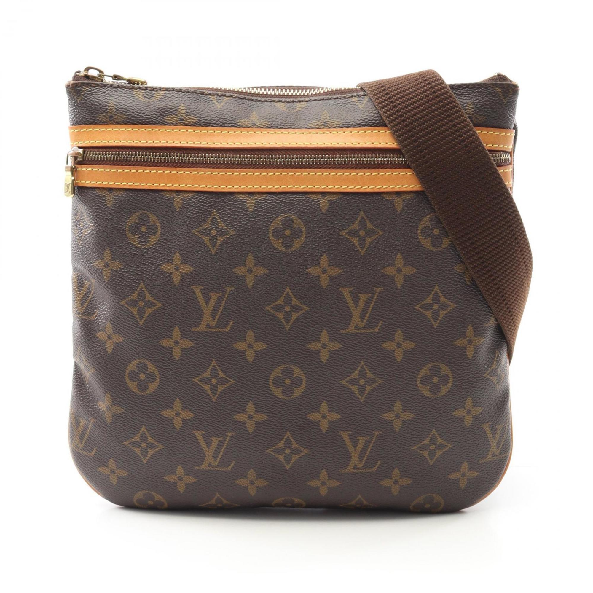 Louis Vuitton LOUIS VUITTON Pochette Bosphore Monogram Shoulder Bag Coated Canvas Leather Women’s Brown M40044