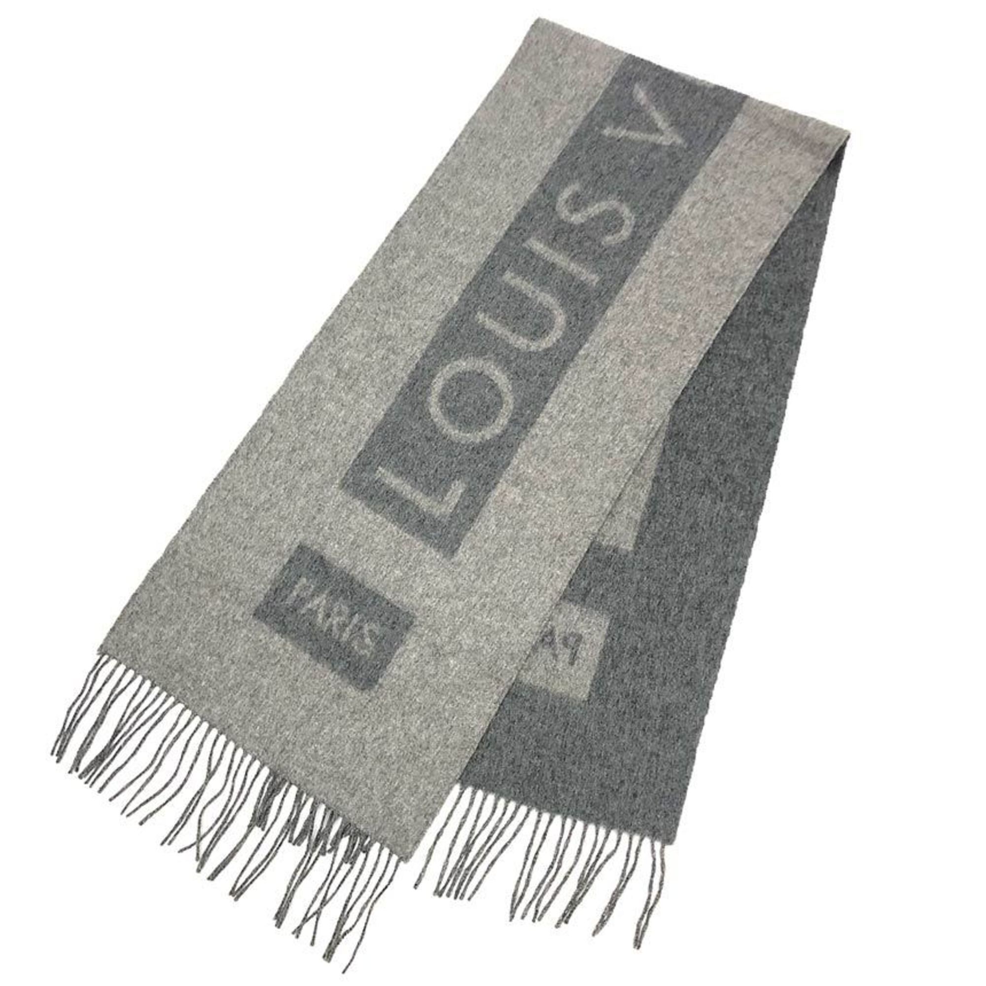 LOUIS VUITTON Louis Vuitton Scarf Echarpe Baroda M71294 Cashmere Gray
