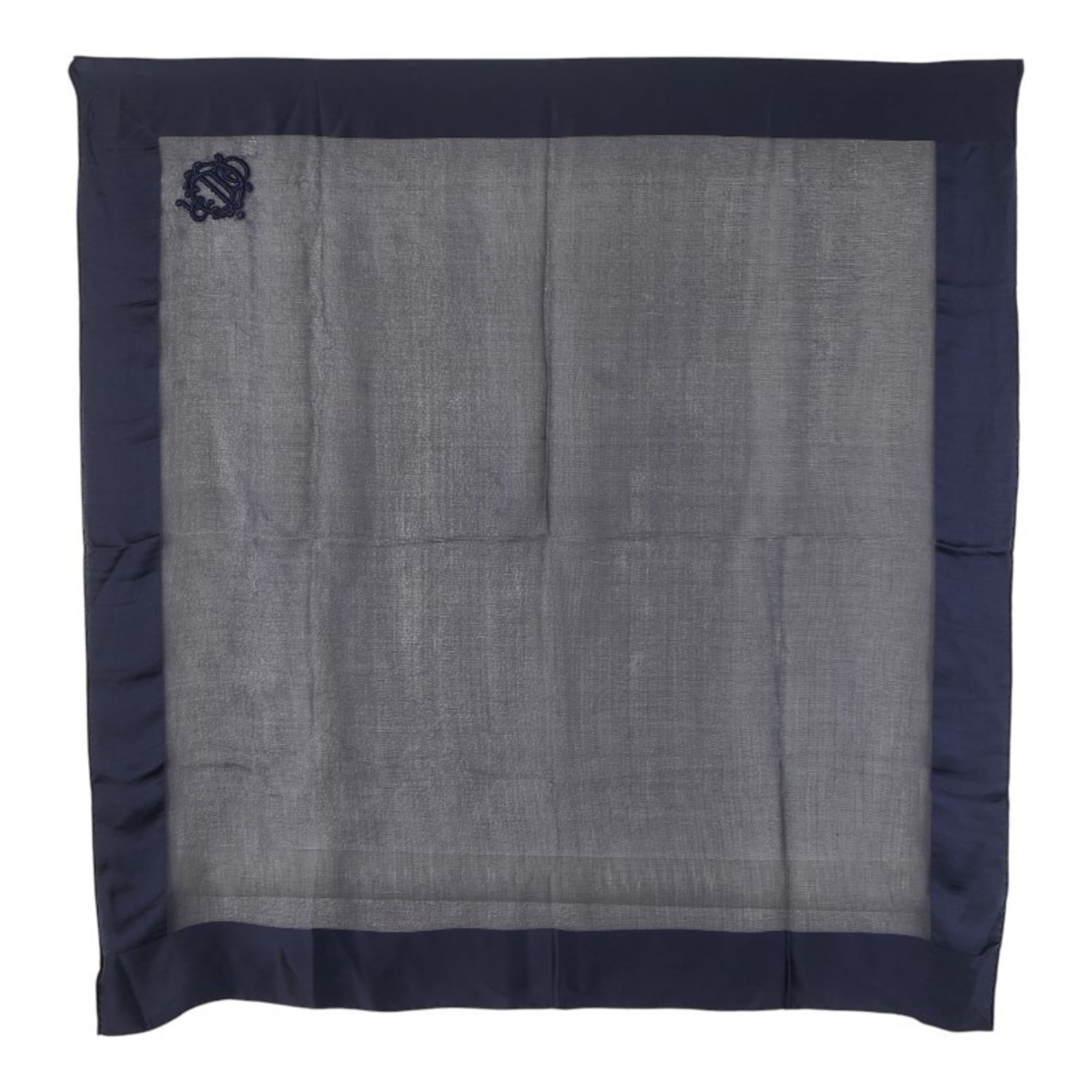 Christian Dior Large Scarf, Navy Silk, Women’s,