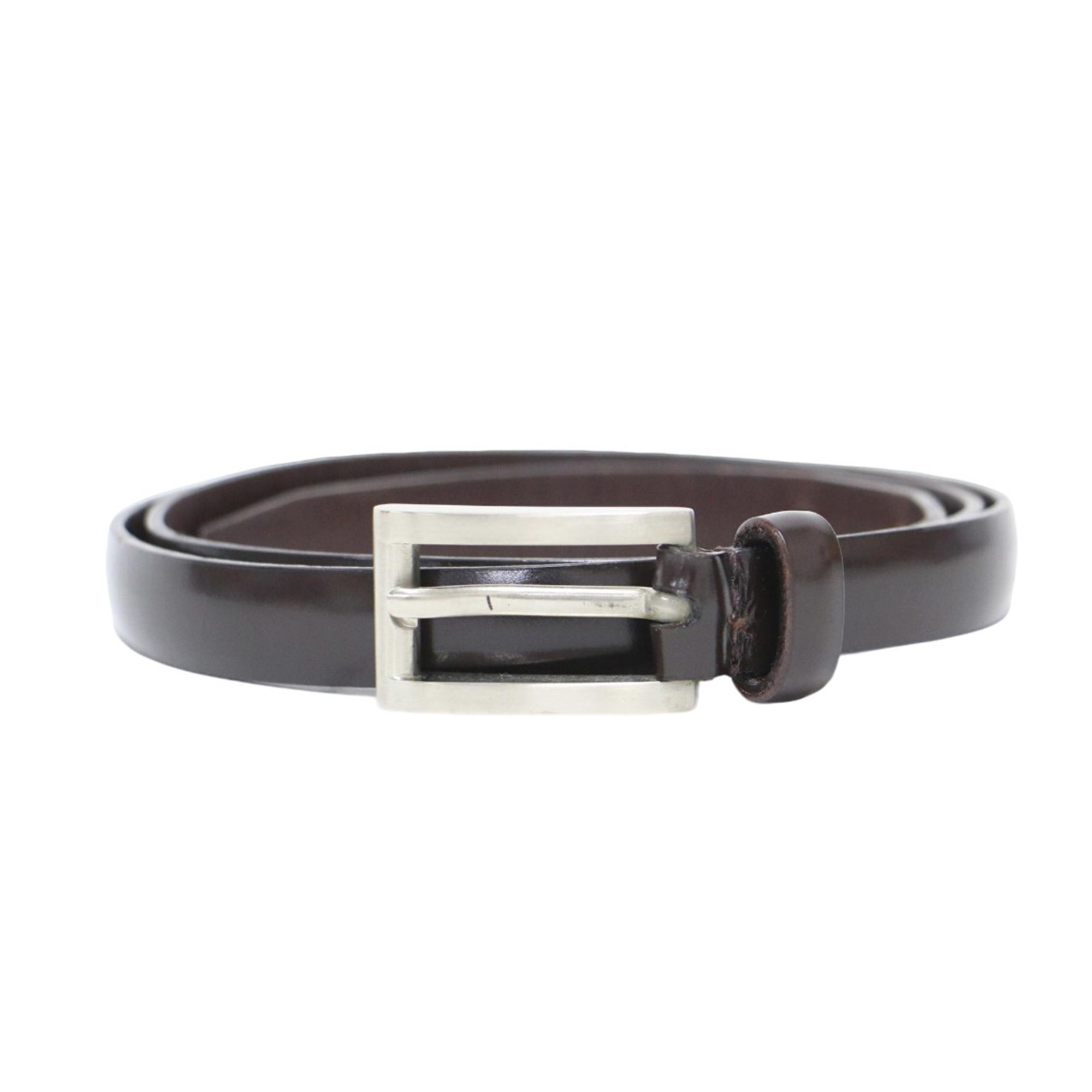 PRADA Prada belt, dark brown, size 75, leather buckle, women’s