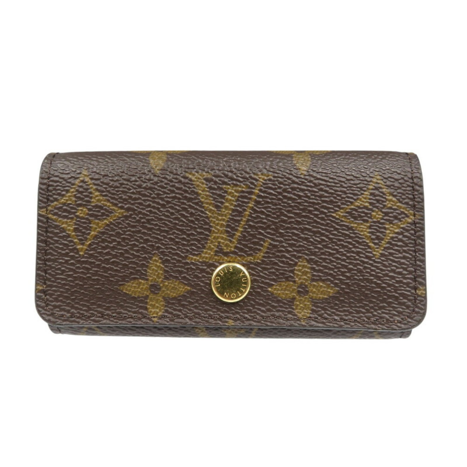 Louis Vuitton Multicle 4 Monogram M69517 4-ring IC chip brown key case LV 0517LOUIS VUITTON