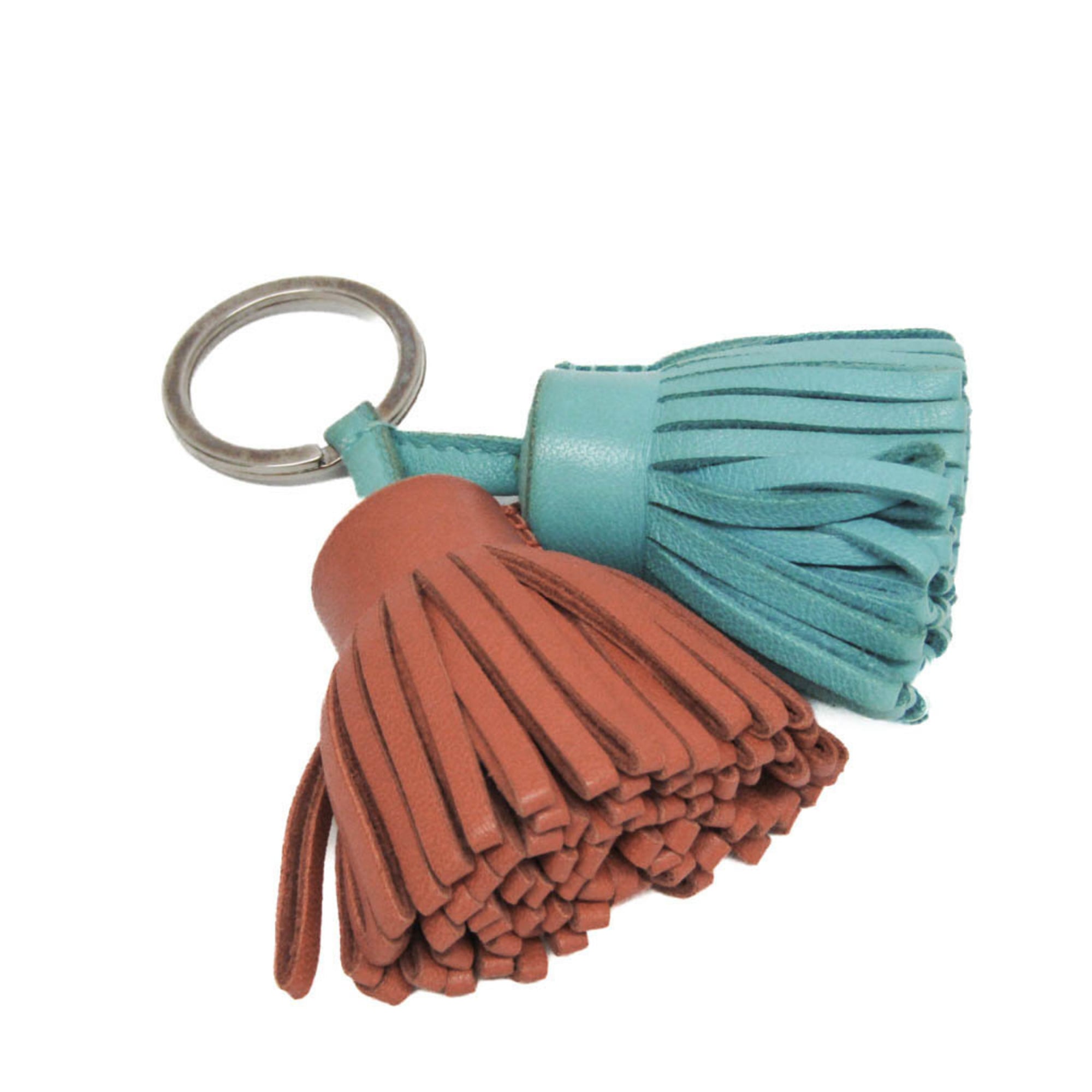 Hermes Carmen Uno Dos Keyring (Light Blue,Orange)