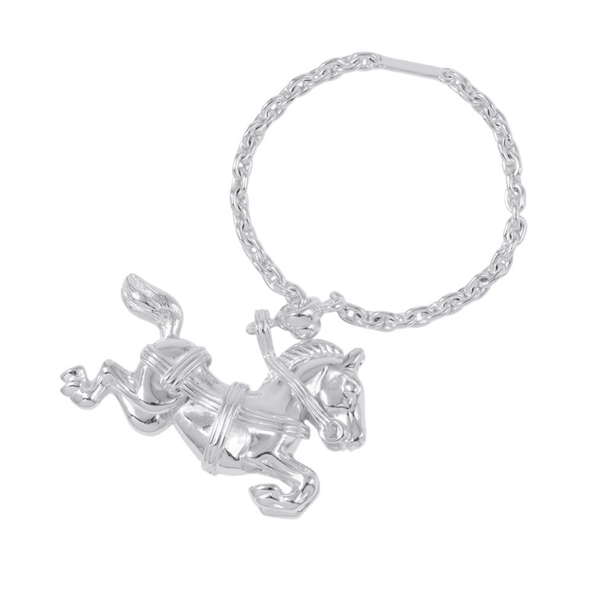 Hermes Charm Cheval Horse SV925 Silver HERMES Keychain