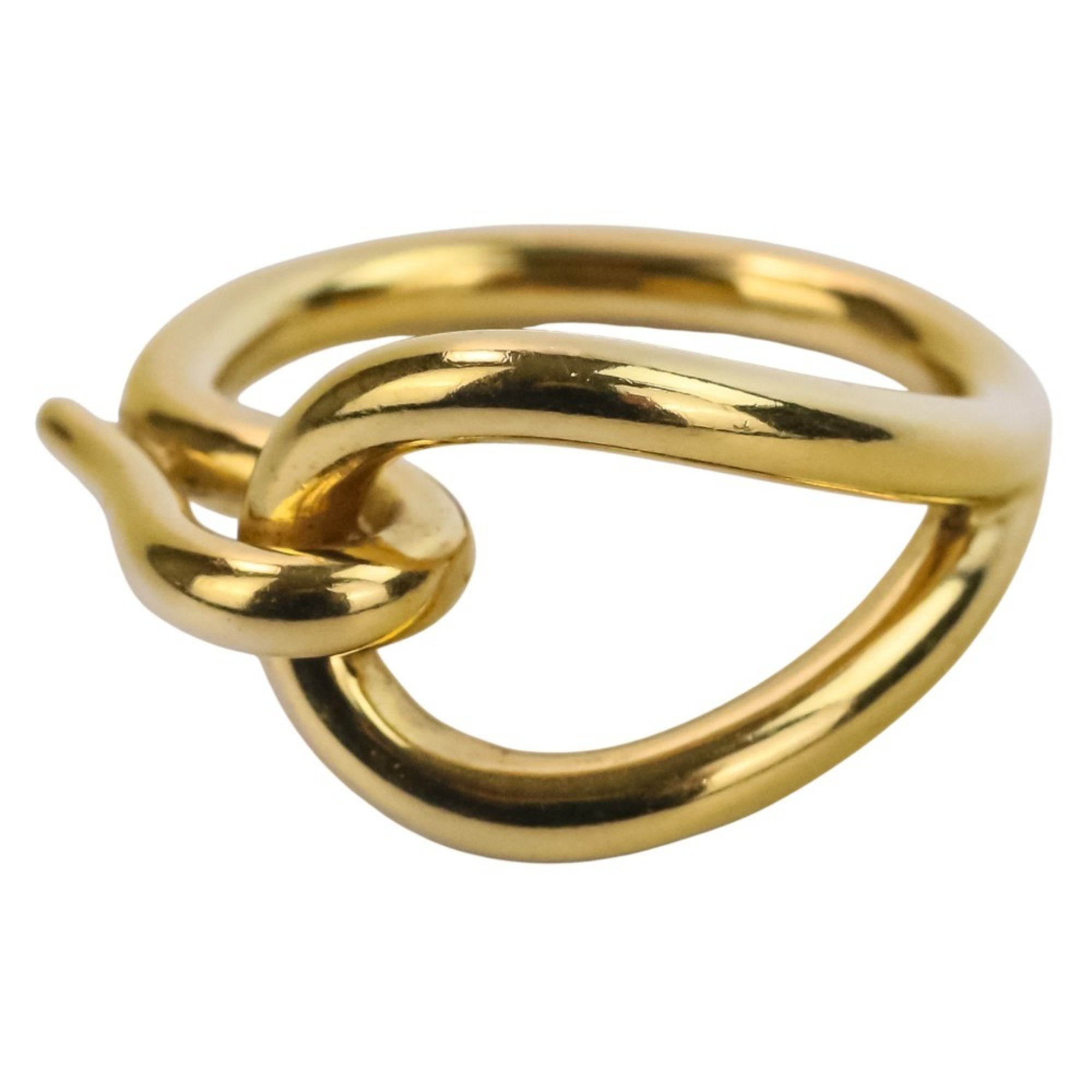 HERMES Jumbo Scarf Ring, Gold Color, Women’s