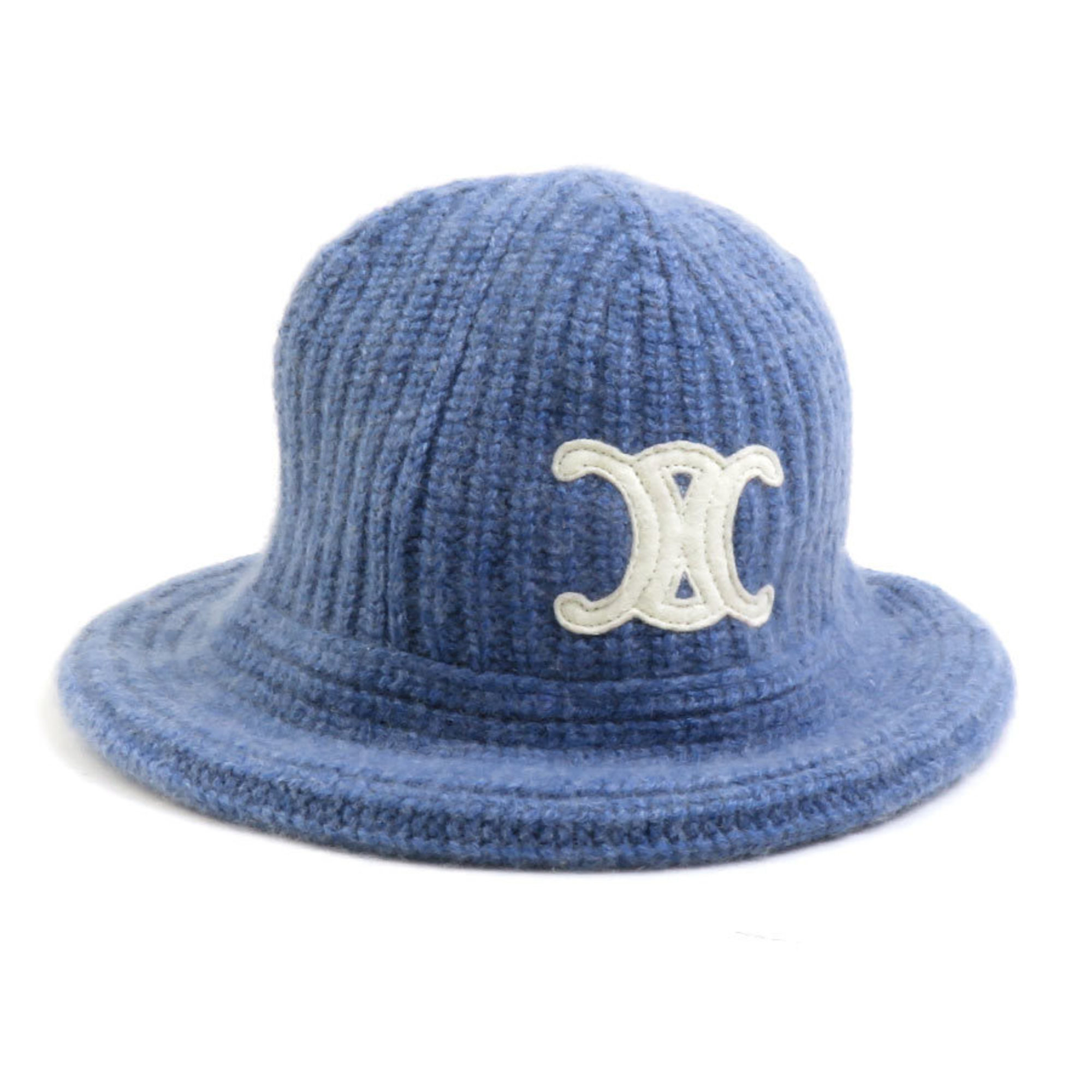 CELINE Hat Bucket Triomphe Cashmere Blue Women’s h30300f