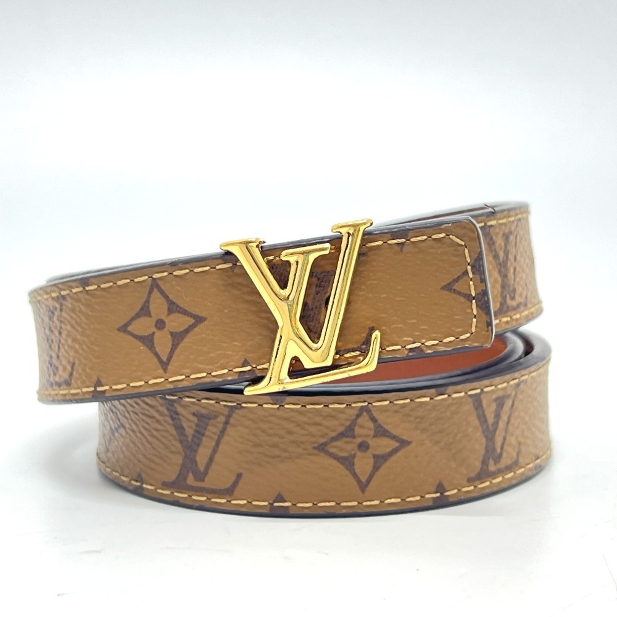 LOUIS VUITTON M0440 Belt – LV Iconic 20mm Reversible Pants in Monogram Canvas, Brown, Women’s