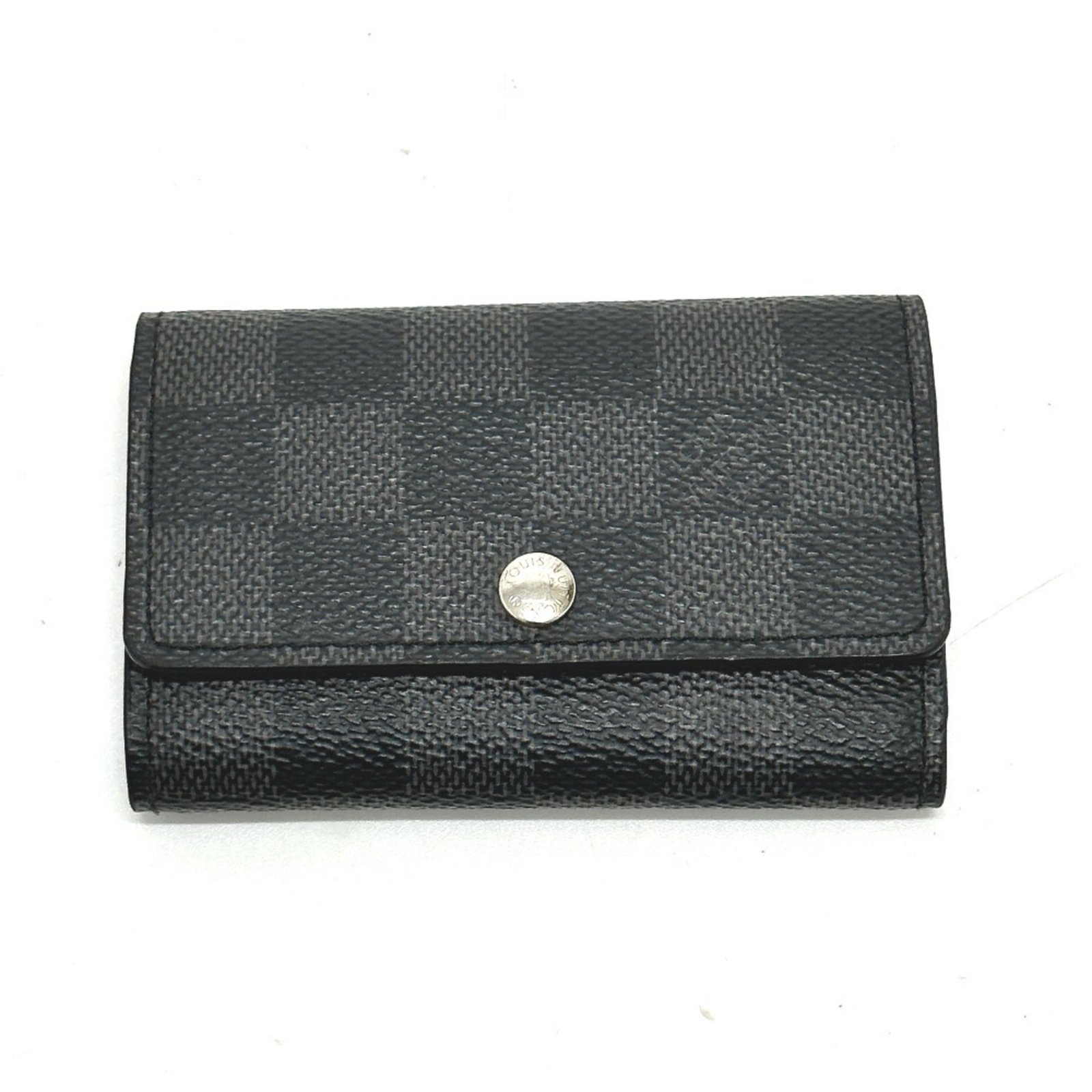 LOUIS VUITTON N62662 Damier Graphite Multicle 6 Key Case Canvas Men’s Black