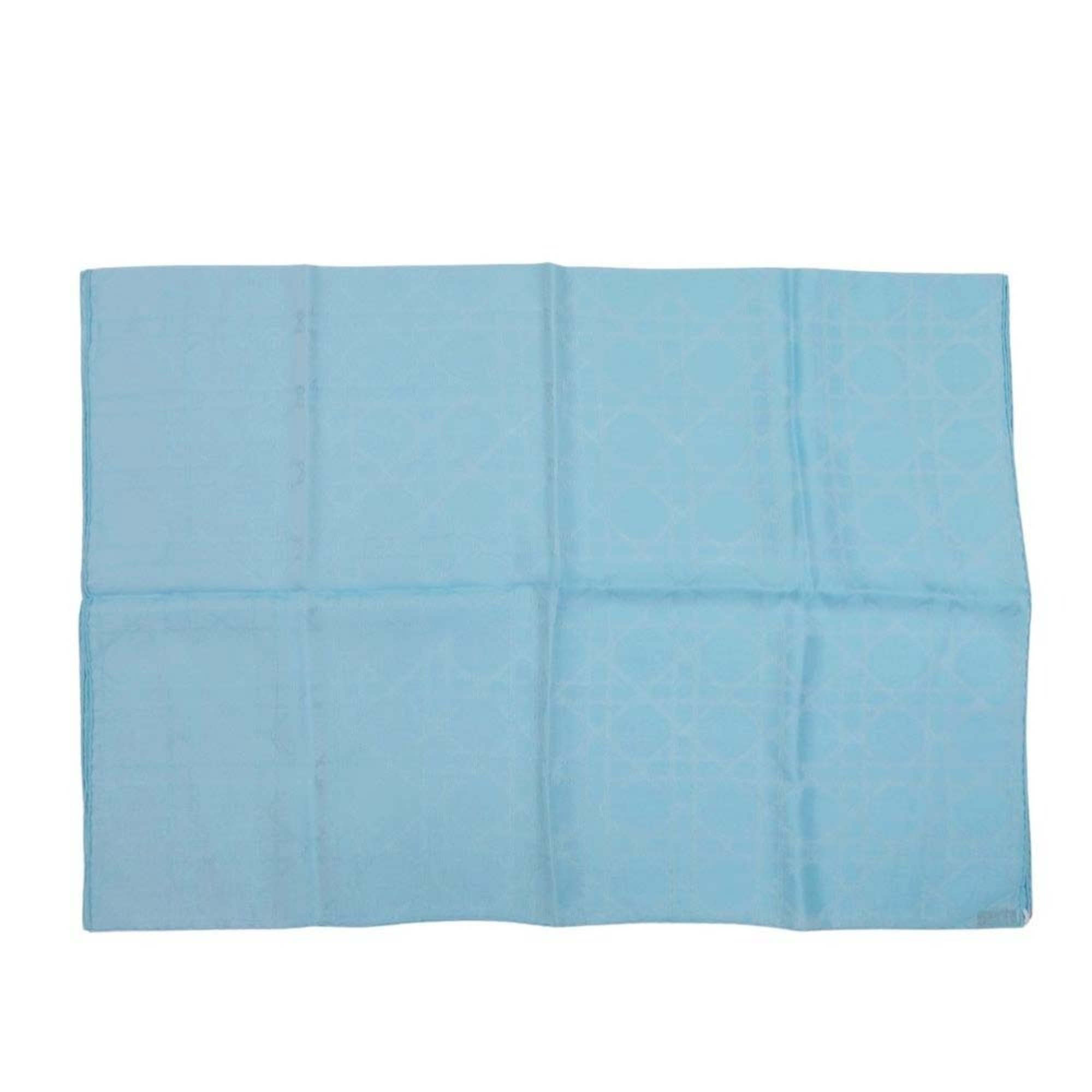 Christian Dior Cannage Silk Jacquard Stole/Shawl/Scarf, Light Blue, Women’s