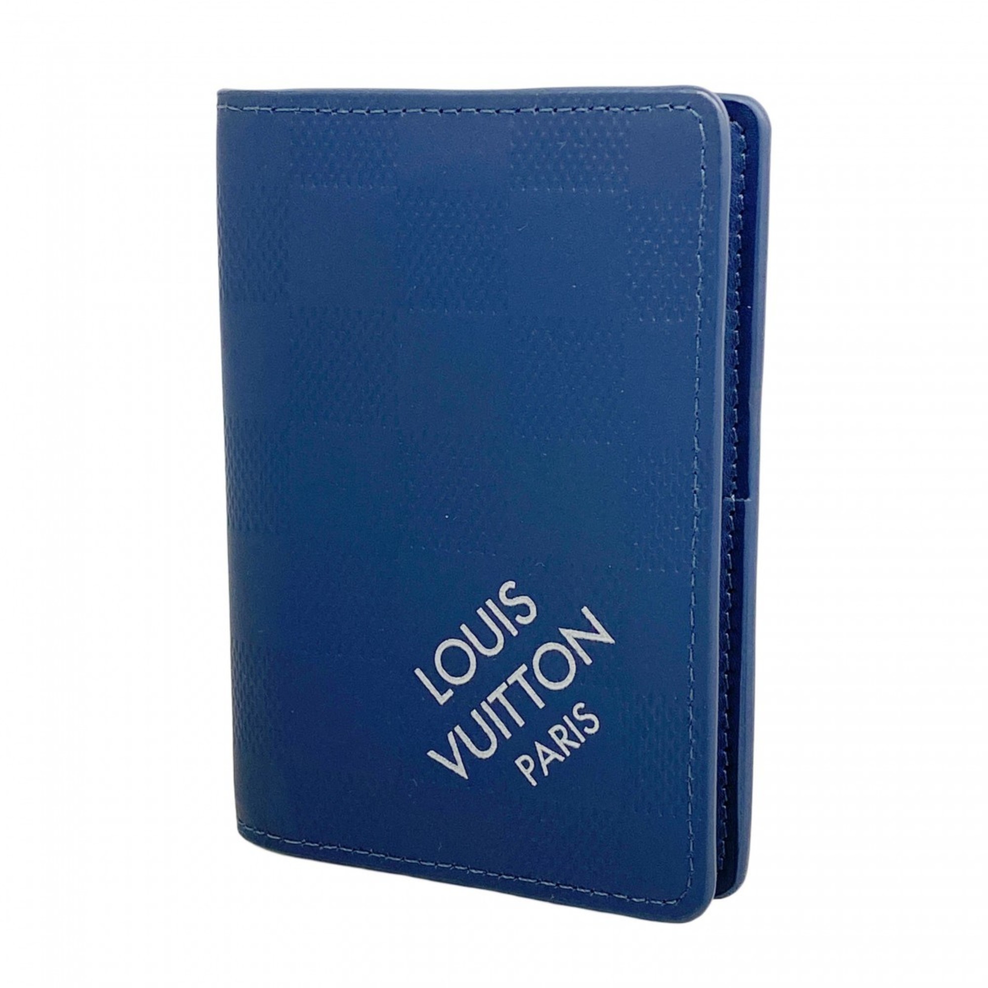 Louis Vuitton Damier Squared Organizer de Poche N60543 Navy Men’s Card Case