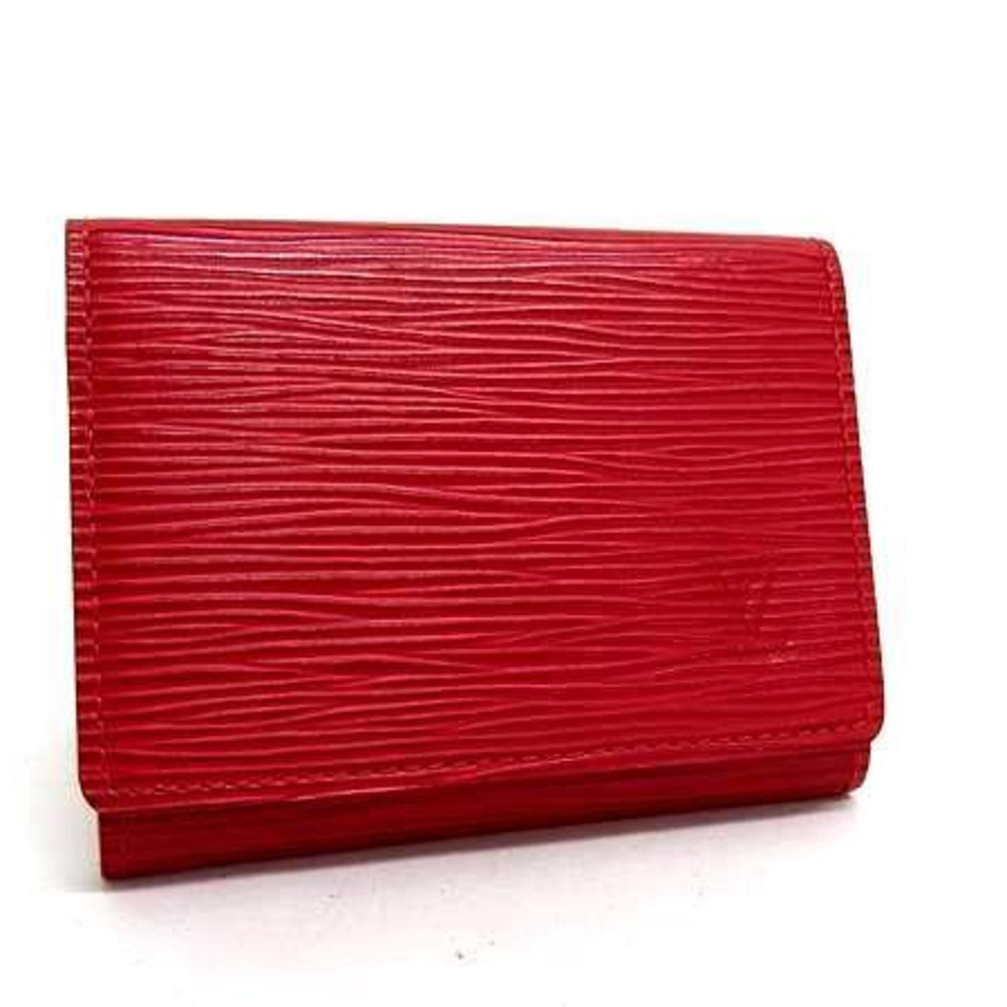 LOUIS VUITTON Louis Vuitton Envelope Carte de Visite Business Card Case M5658E Rouge (Red) Epi Leather Women’s