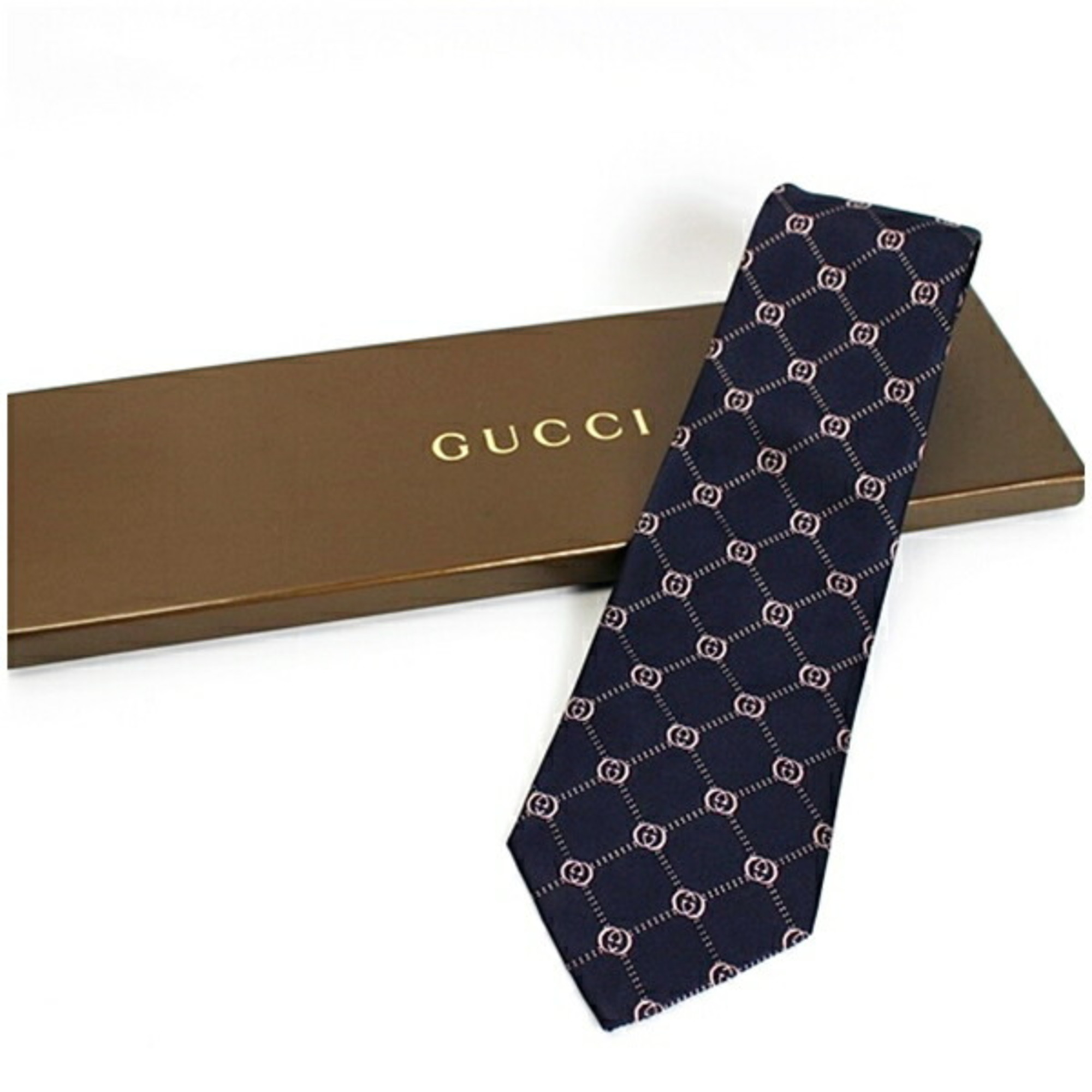 GUCCI Silk Tie GG Pattern Men’s