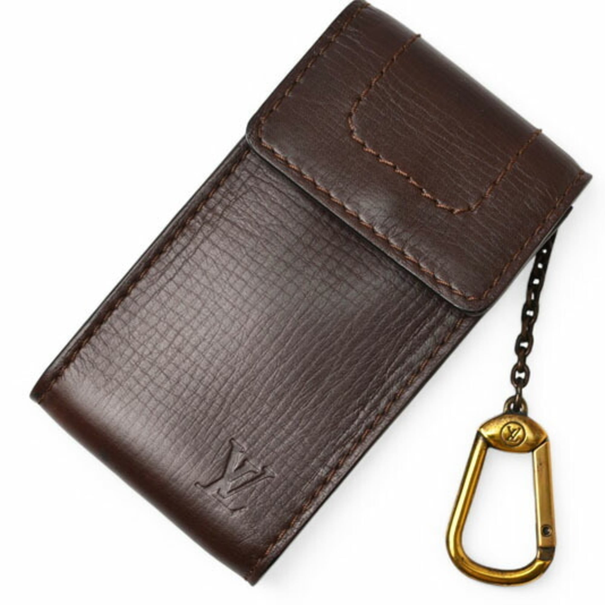 Louis Vuitton Key Case, Pouch, Keyless Storage, LOUIS VUITTON Mini Pouch Utah M92539 Cafe