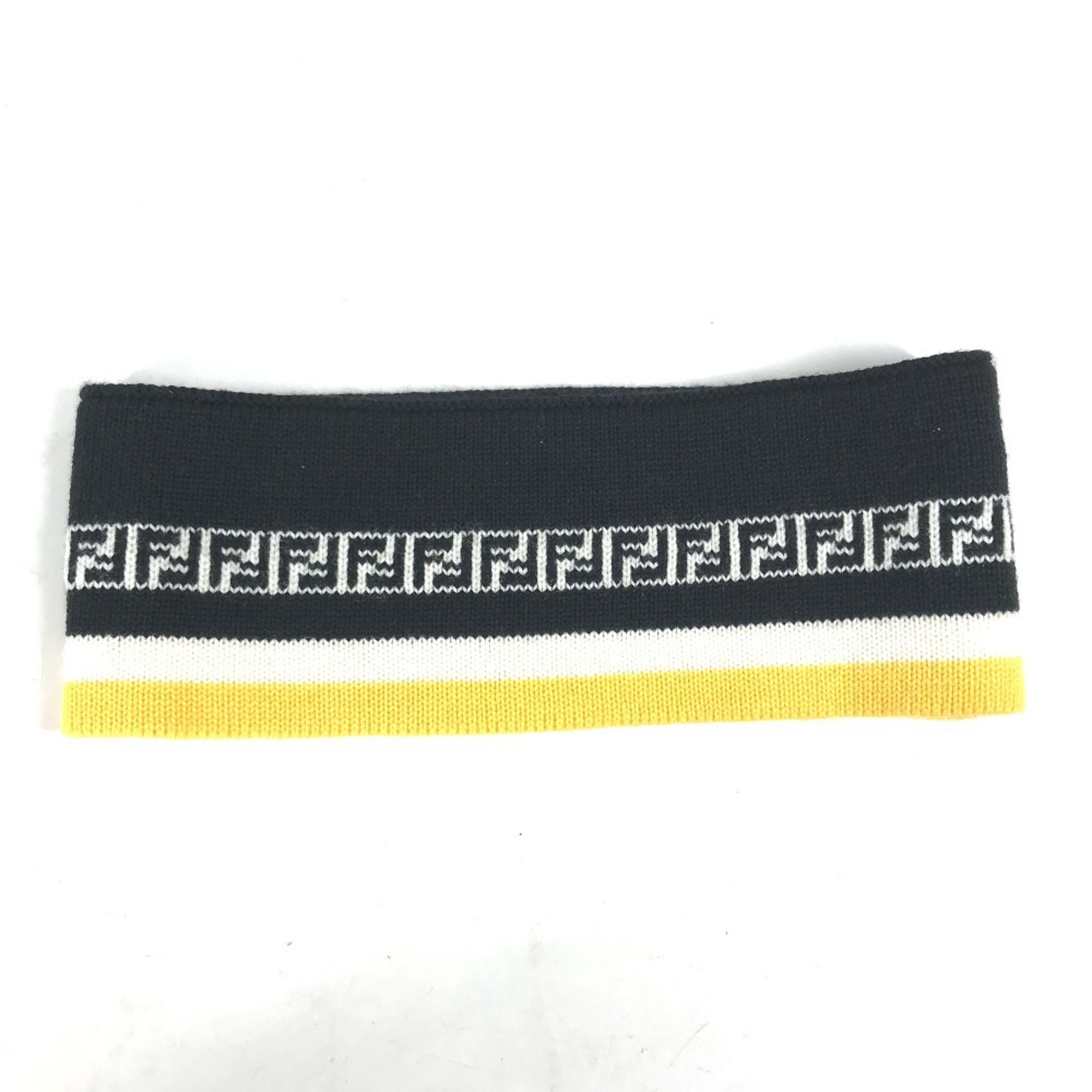 FENDI FXS385 Hair Headband Hairband Wool Women’s White