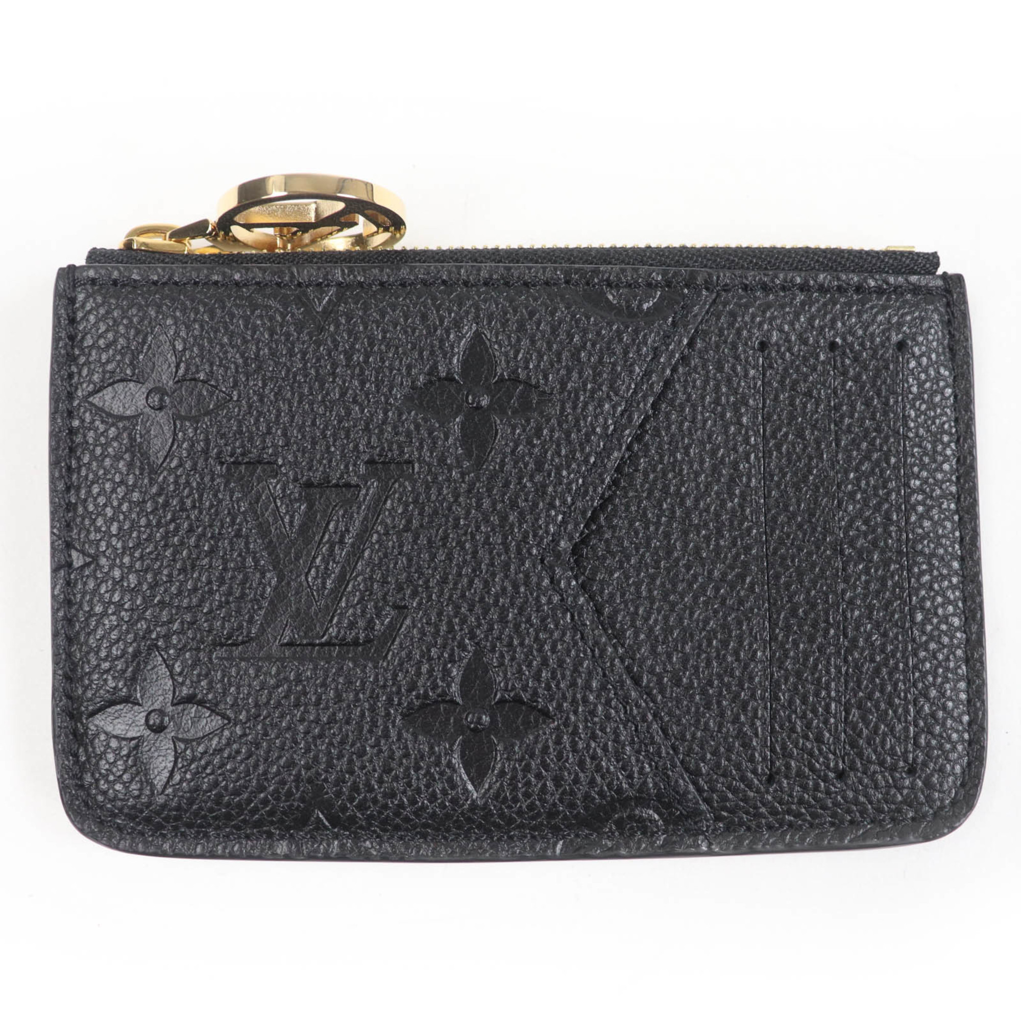 LOUIS VUITTON M81883 Card Case, Porte Carte Romy Monogram Empreinte Noir, Wallet/Coin Box and Dust Bag Included, Made in France, Women’s