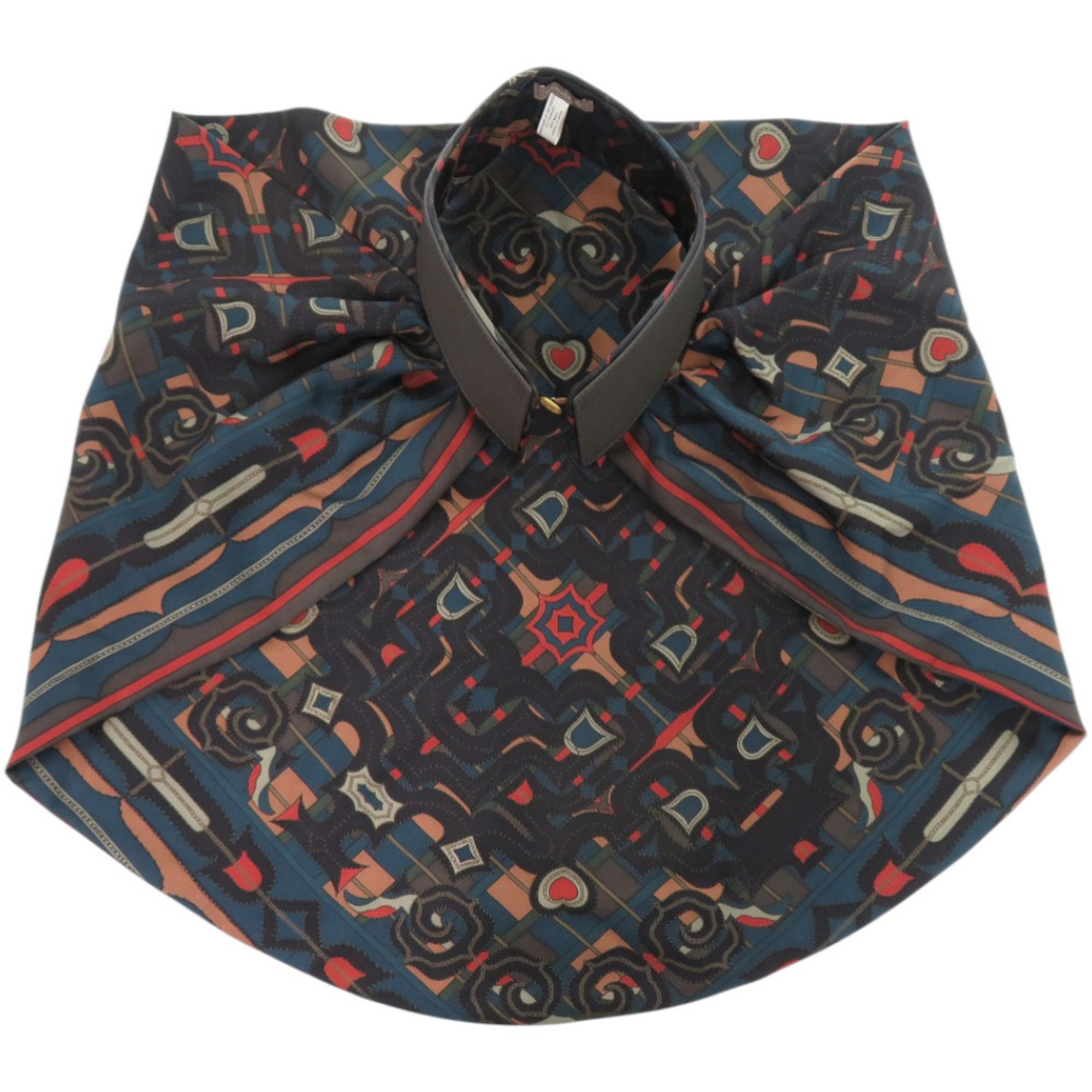 Hermes Like new HermÃ¨s Petit H detachable collar, made of silk and cowhide in gray. Fashion accessory, 0773.