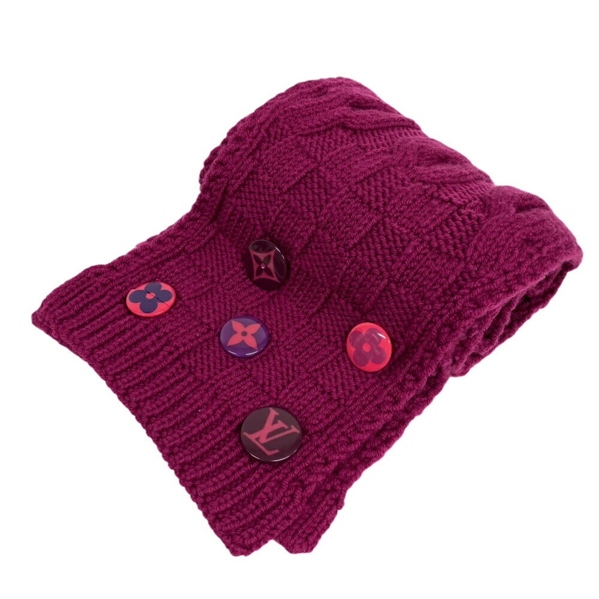 LOUIS VUITTON 400352 Echarpe Constance Scarf, Fluffy, Thick, Purple, Women’s