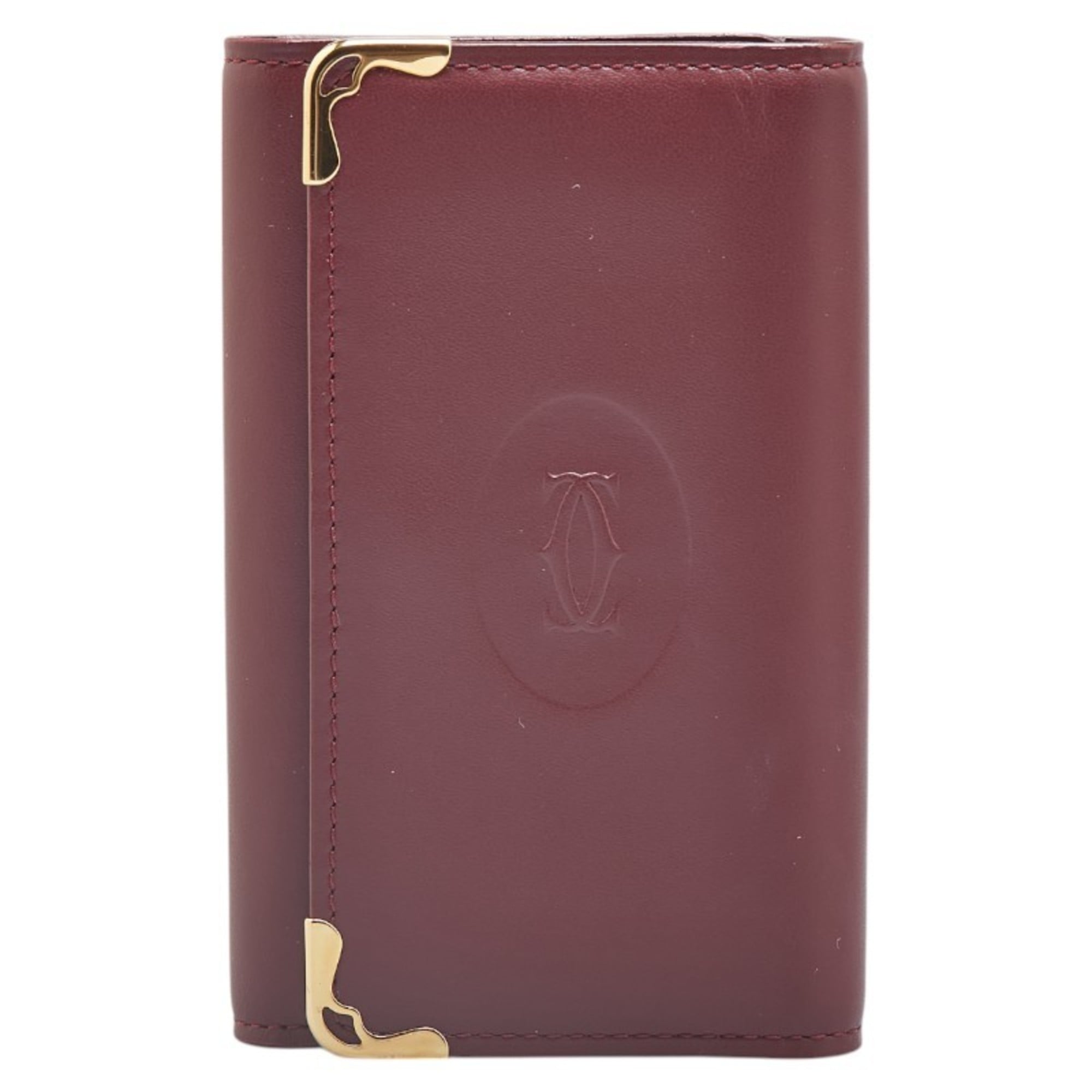 Cartier Must Line 6-ring key case, wine red leather, women’s