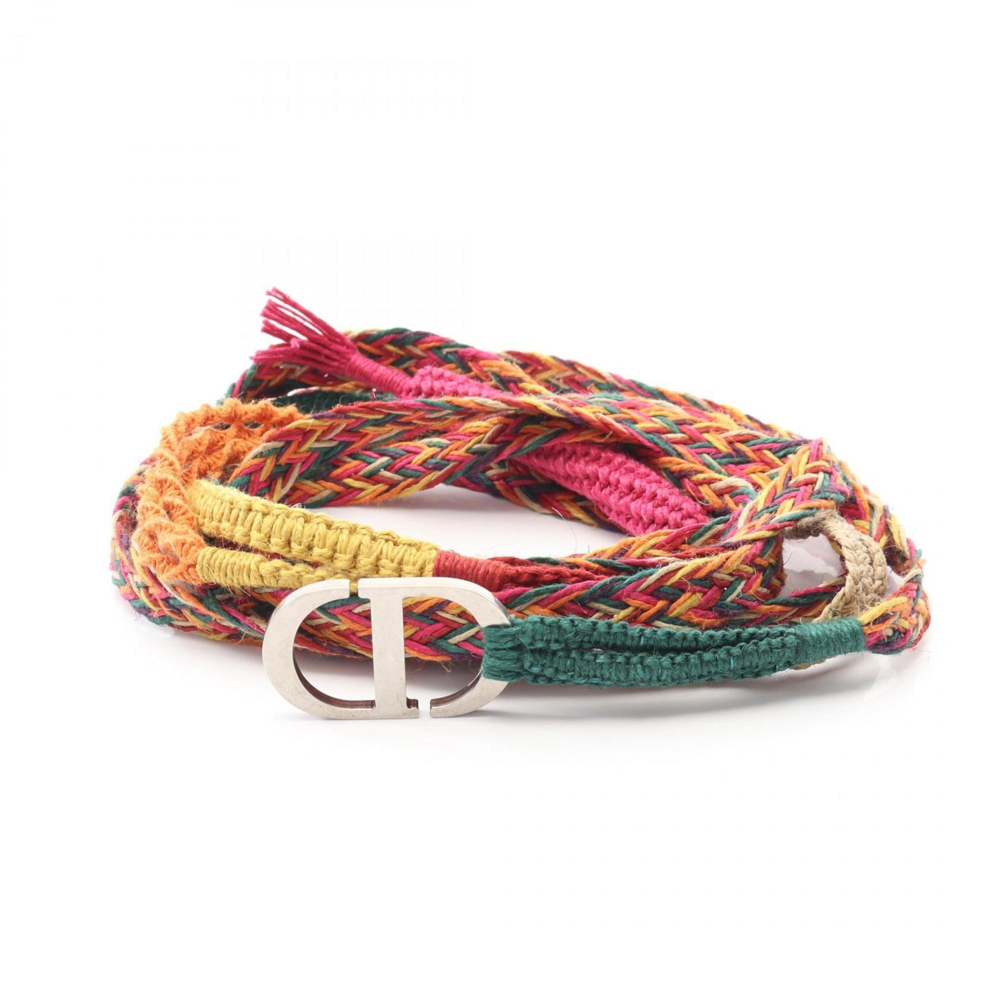 Christian Dior Dior NATURAL Belt, Fabric, Women’s, Multicolor, B0094VWCI884