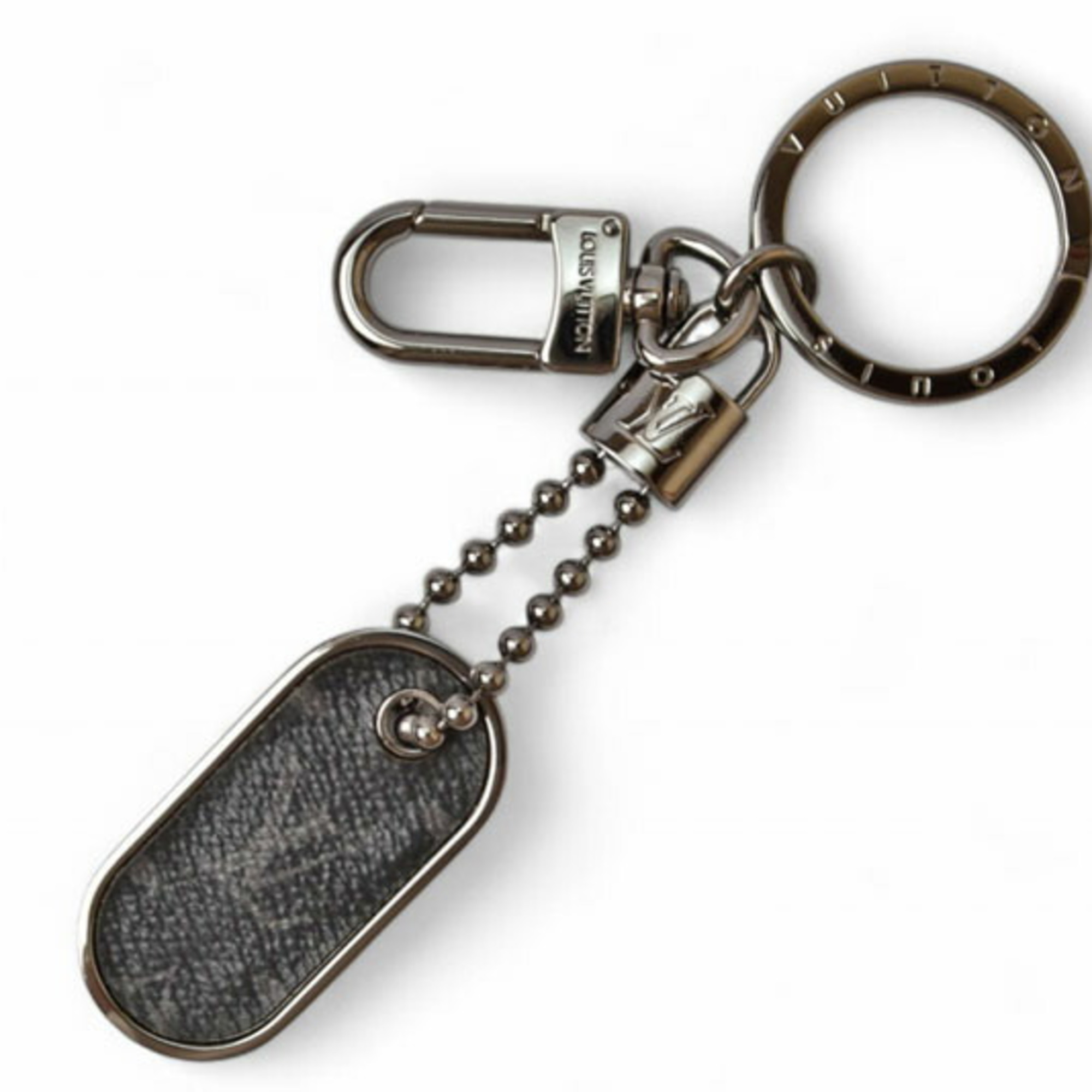 Louis Vuitton Key Ring/Key Holder/Charm LOUIS VUITTON Porte-ClÃ©s Tab Monogram Eclipse M63618