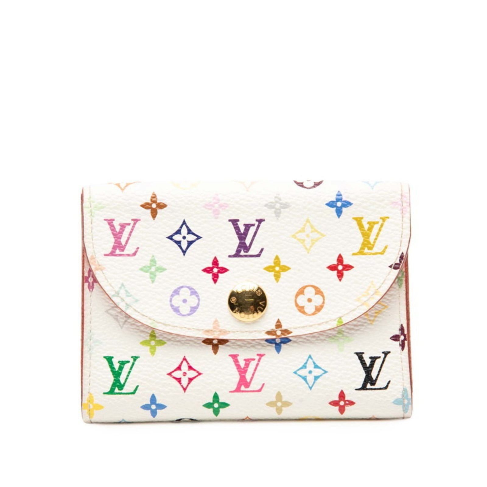 Louis Vuitton Monogram Multicolore Envelope Carte de Visite Business Card Case M66560 in Bron Rich Leather, Women’s