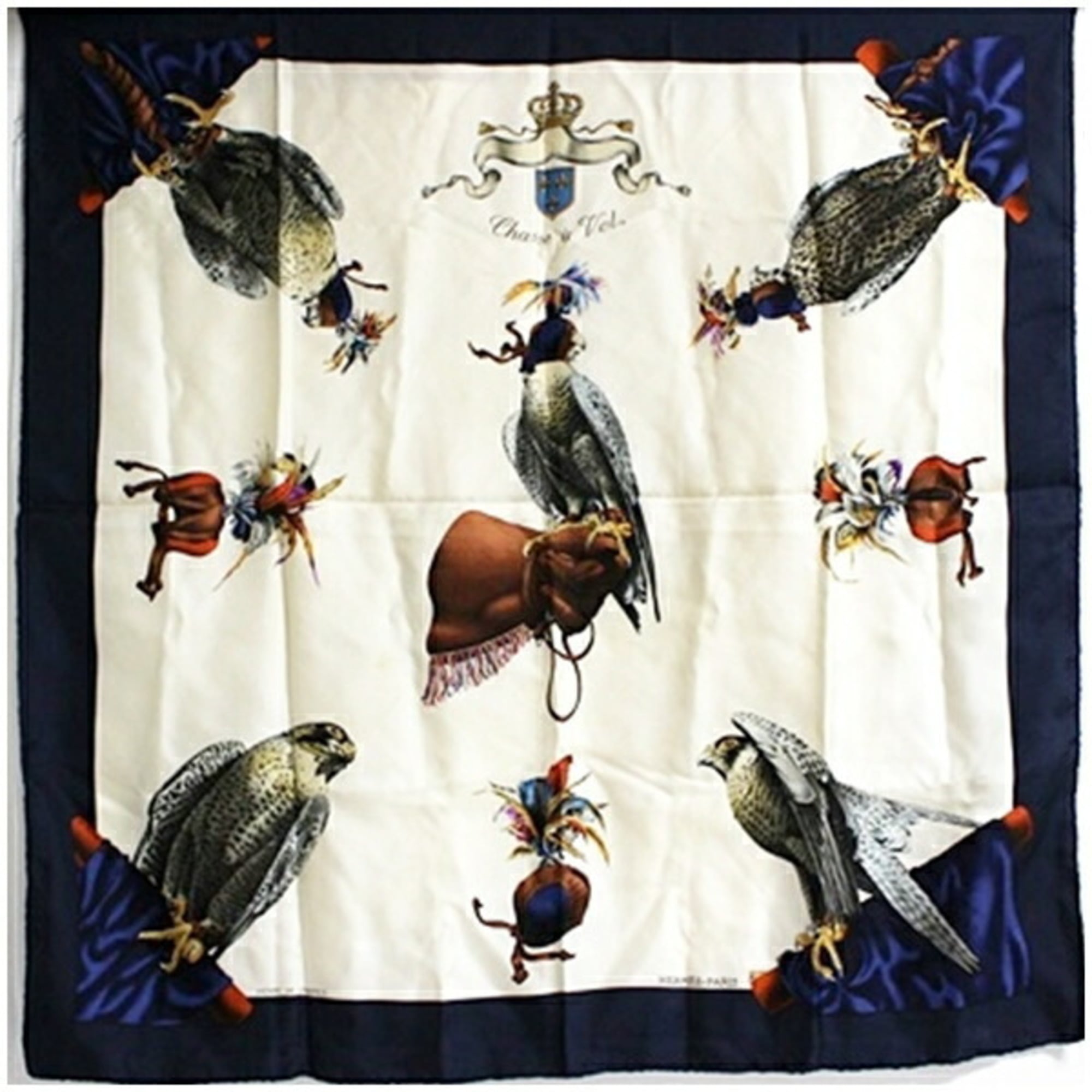 Hermes scarf muffler CarrÃ© 90 chasse a Vol falconry HERMES women’s
