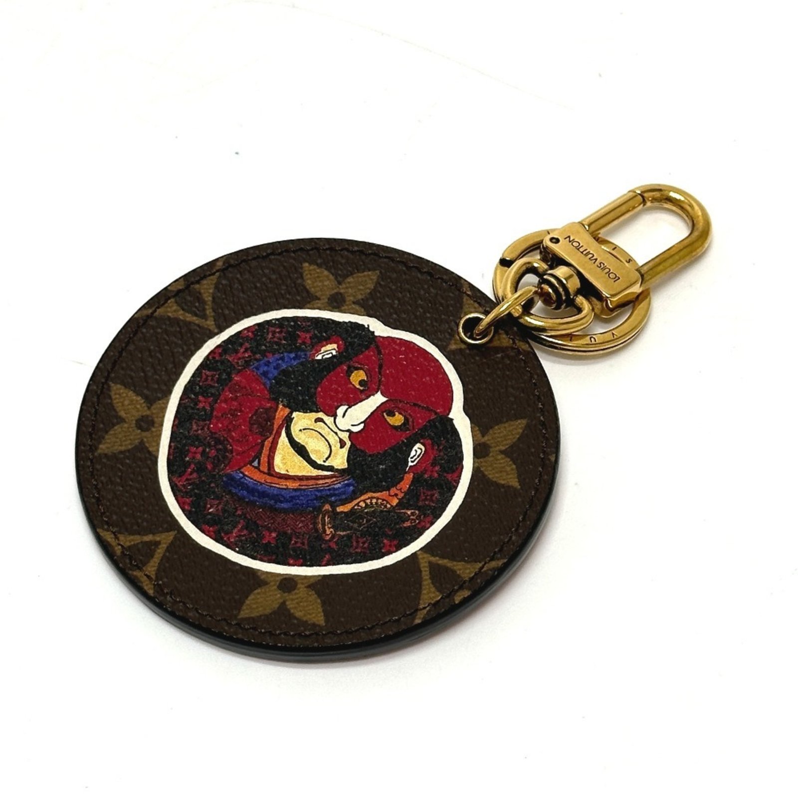 LOUIS VUITTON MP1949 Monogram Yamakansai Portecle Illustre Kabuki Keychain Canvas Women’s Brown