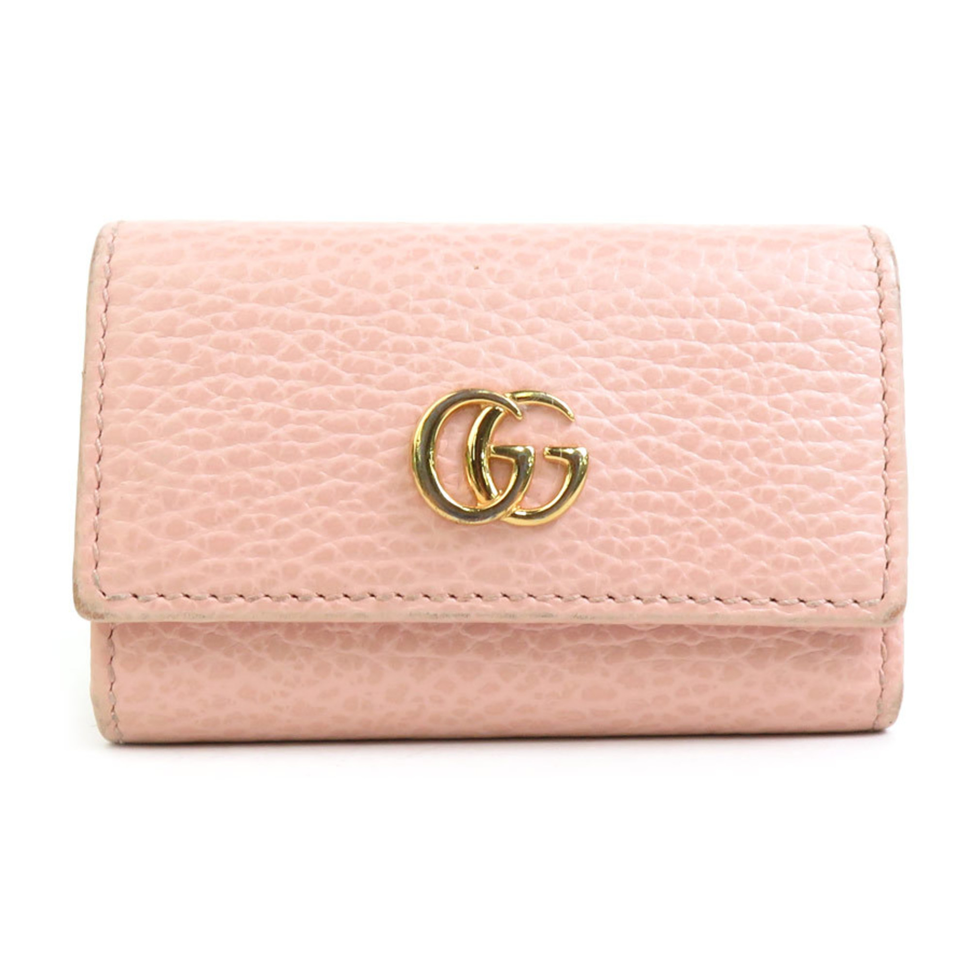 GUCCI GG Marmont Leather Key Case Pink Women’s 456118 h30425j