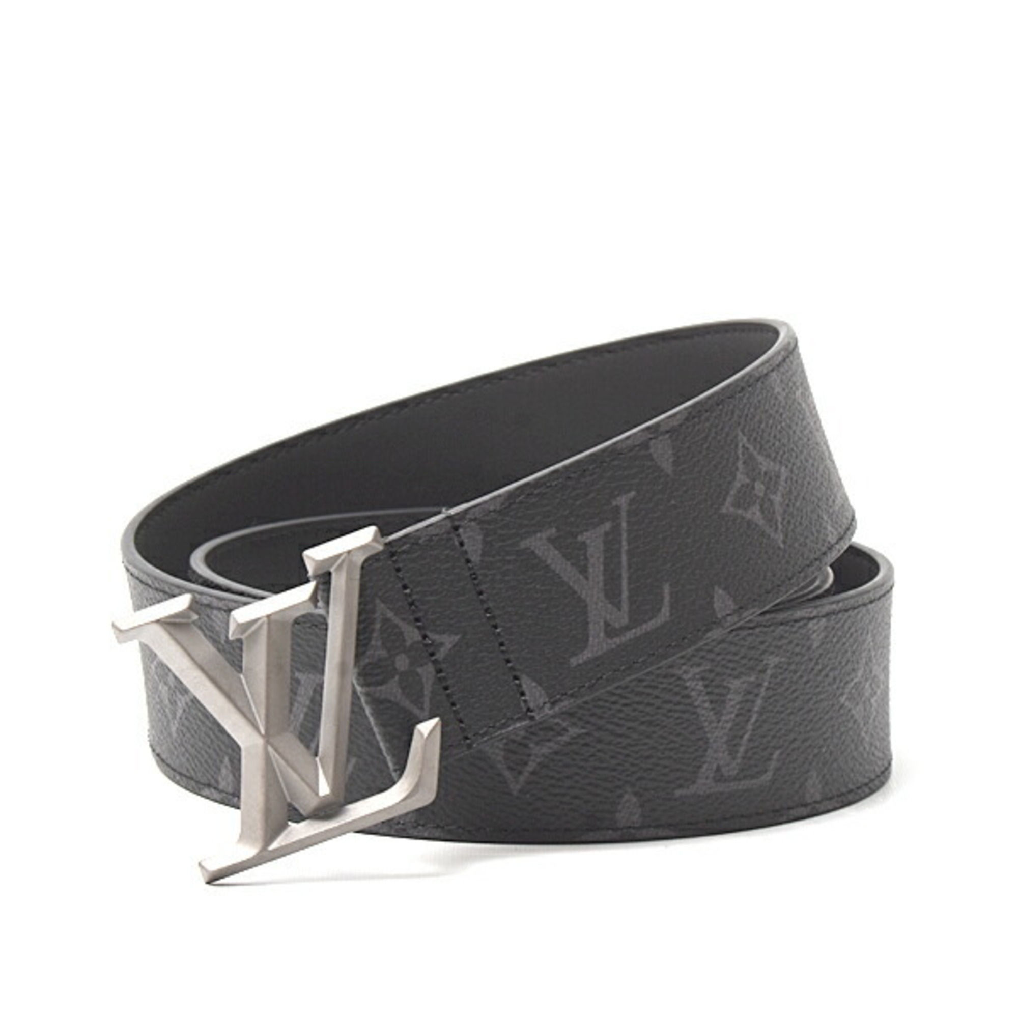Louis Vuitton Men’s Monogram Eclipse Belt with Pyramid Design, 40mm, Size 95, M0607