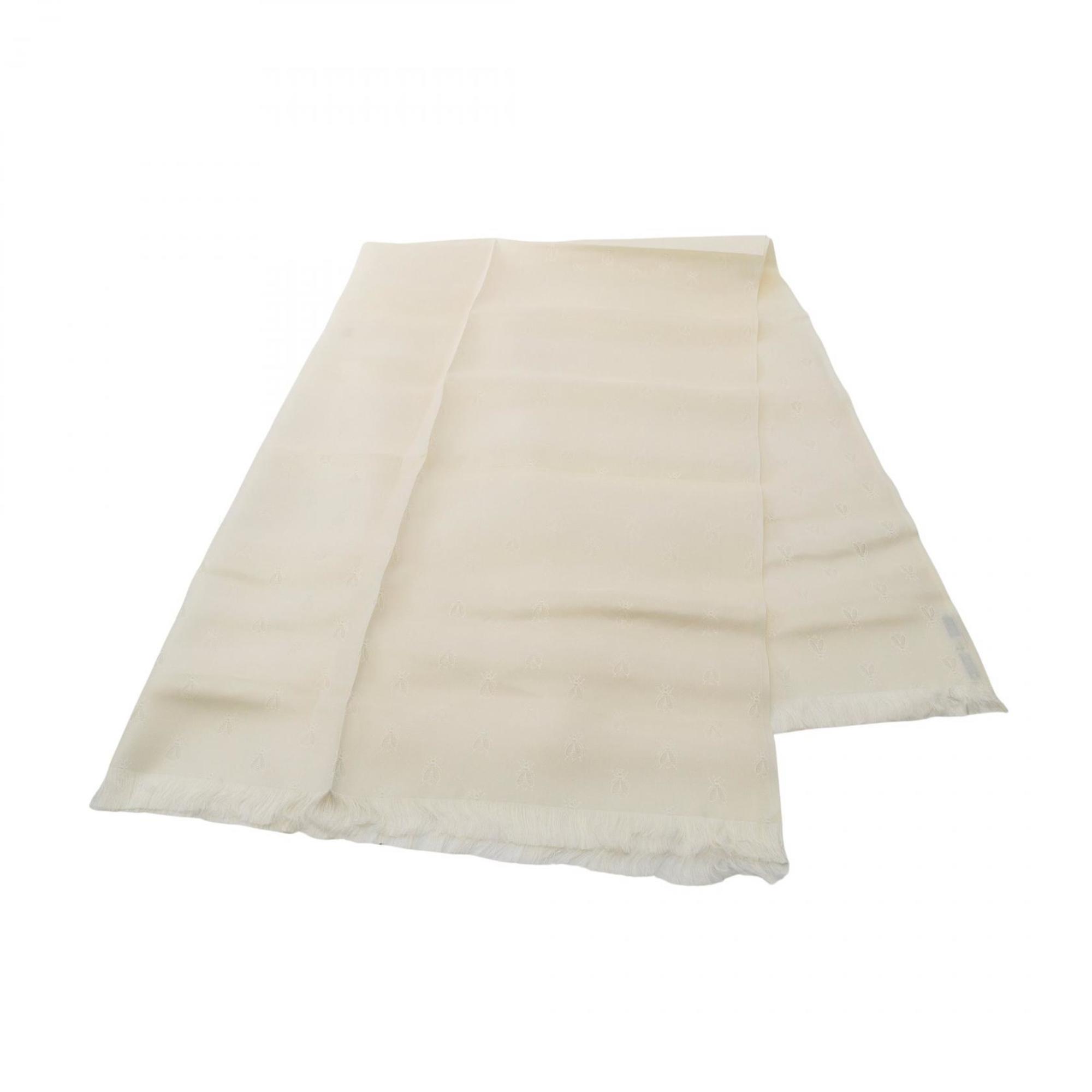 Hermes HERMES Silk Scarf Women’s White