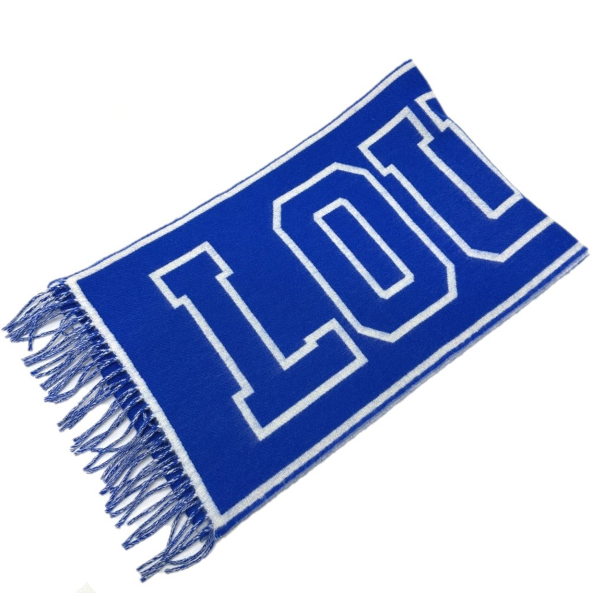 LOUIS VUITTON M71318 Echarpe City Louis Scarf, Wool/Cashmere, Men’s, Blue