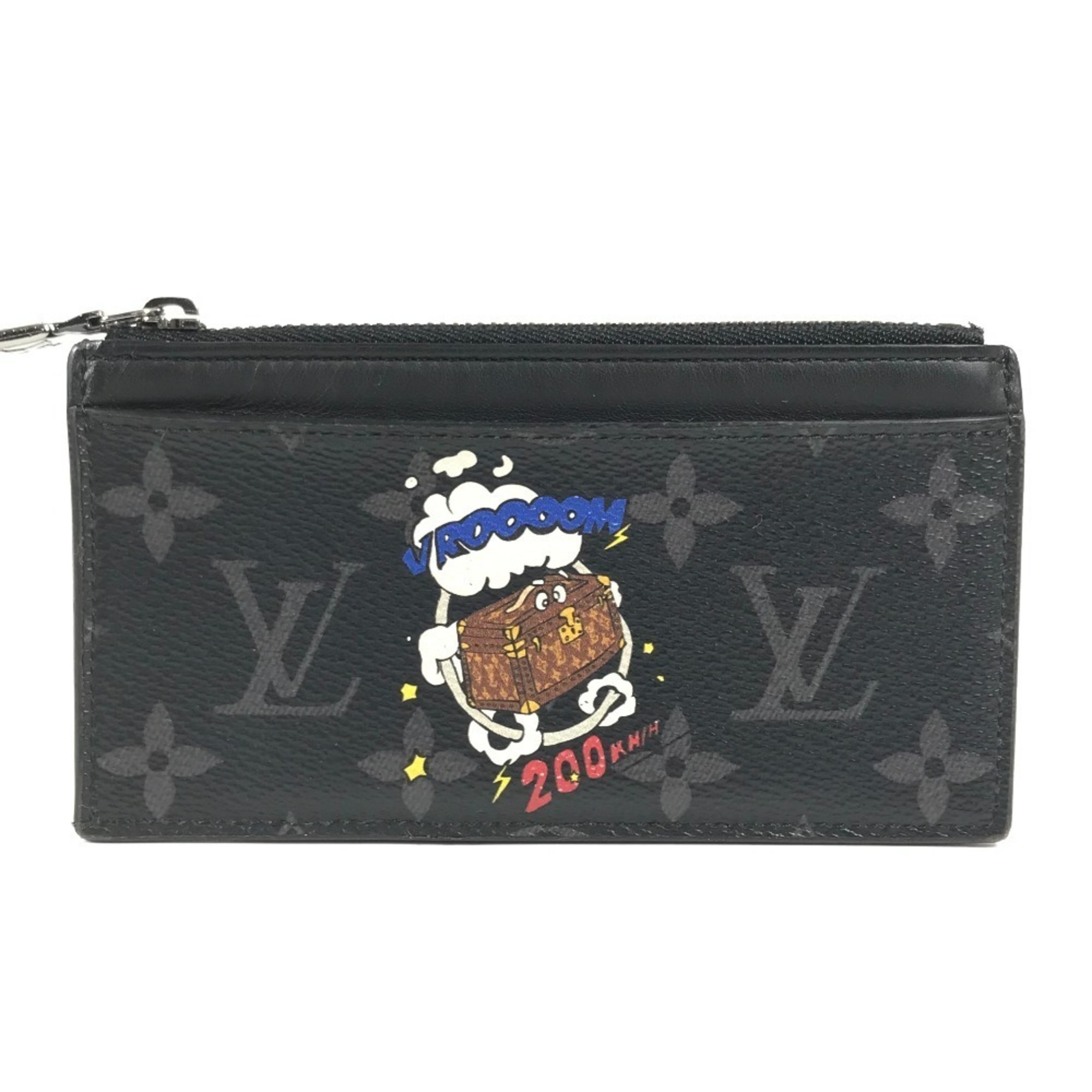 LOUIS VUITTON M80932 Monogram Eclipse Coin and Card Holder, Business Case, Compact Wallet, Purse, Wallet/Coin Canvas, Men’s/Women’s, Black
