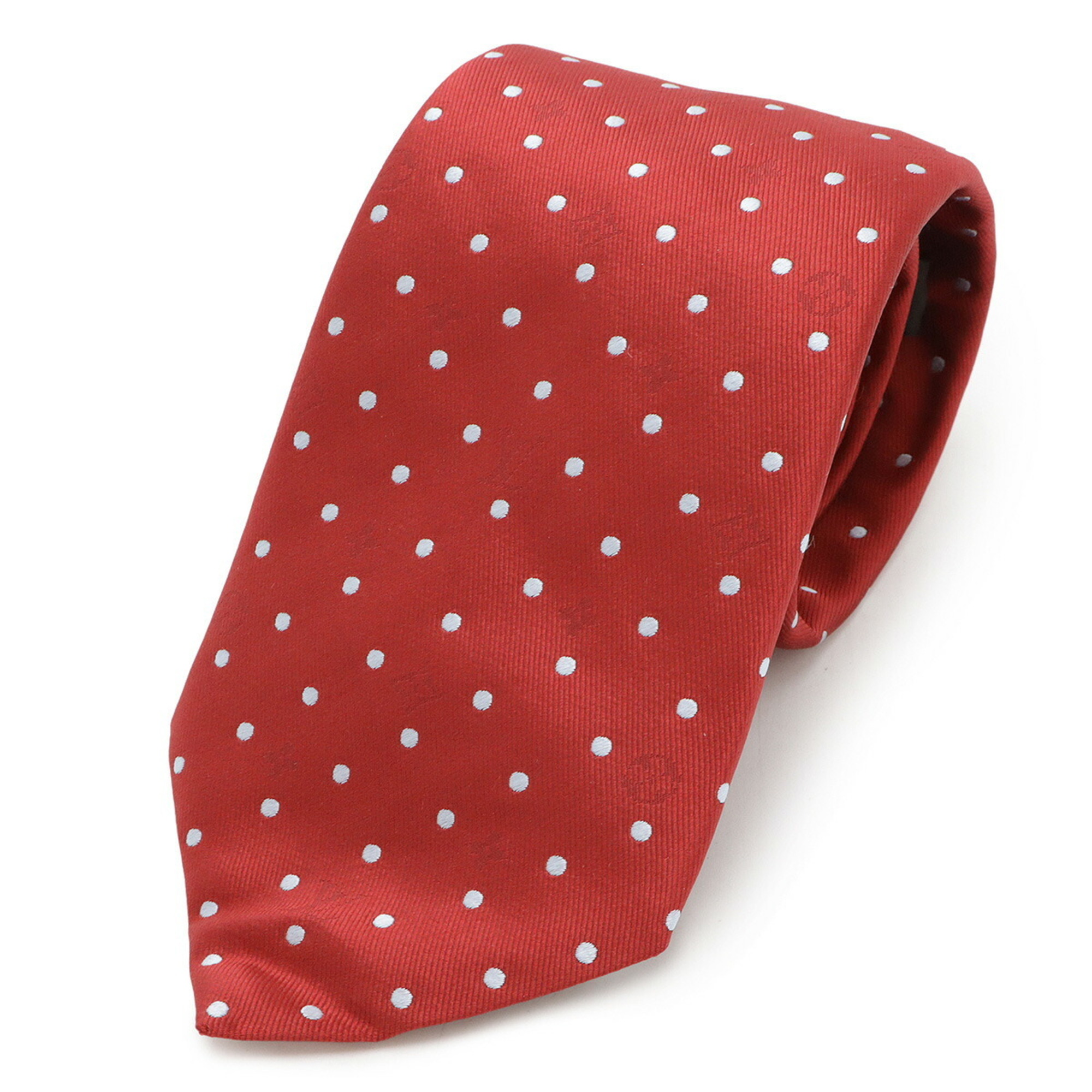 LOUIS VUITTON Louis Vuitton tie, polka dot pattern, 100% silk, dark red