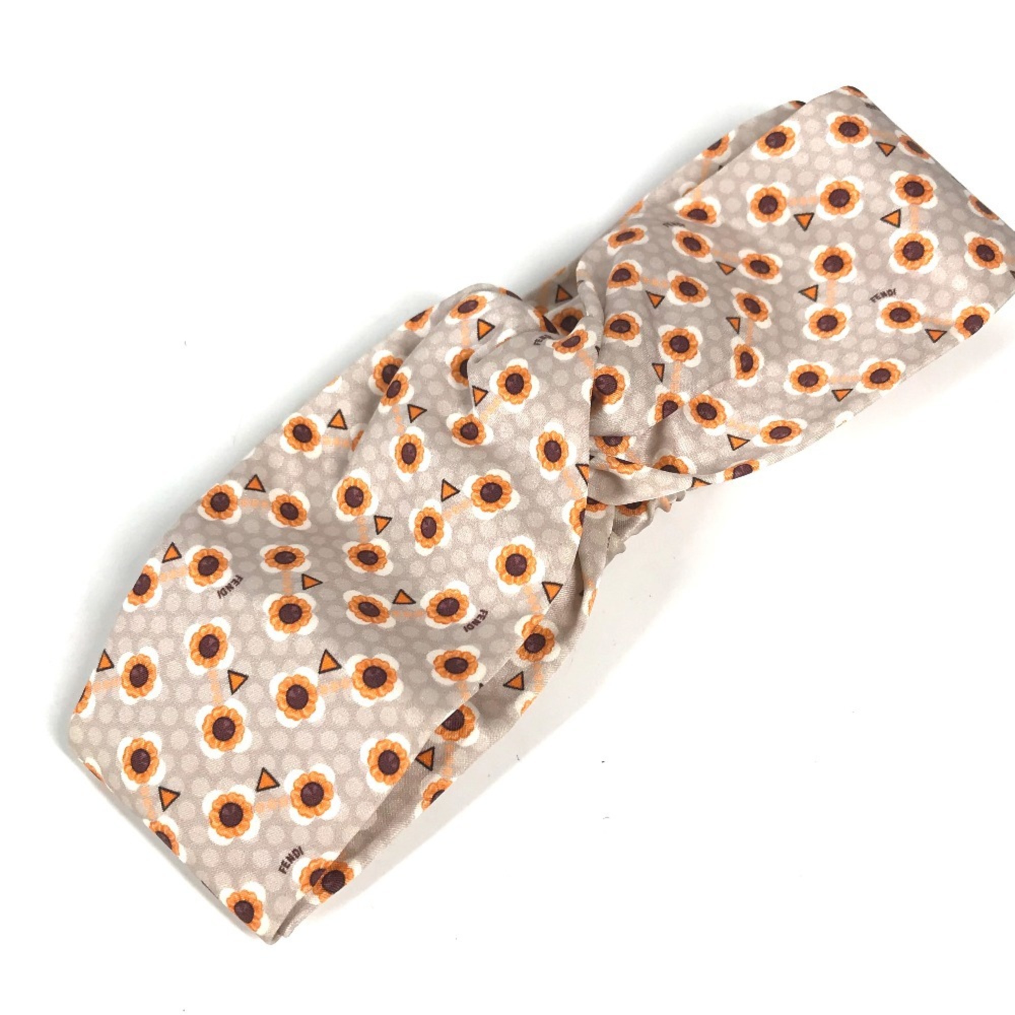 FENDI FXT010 Hair Flower Headband Silk Women’s Grey