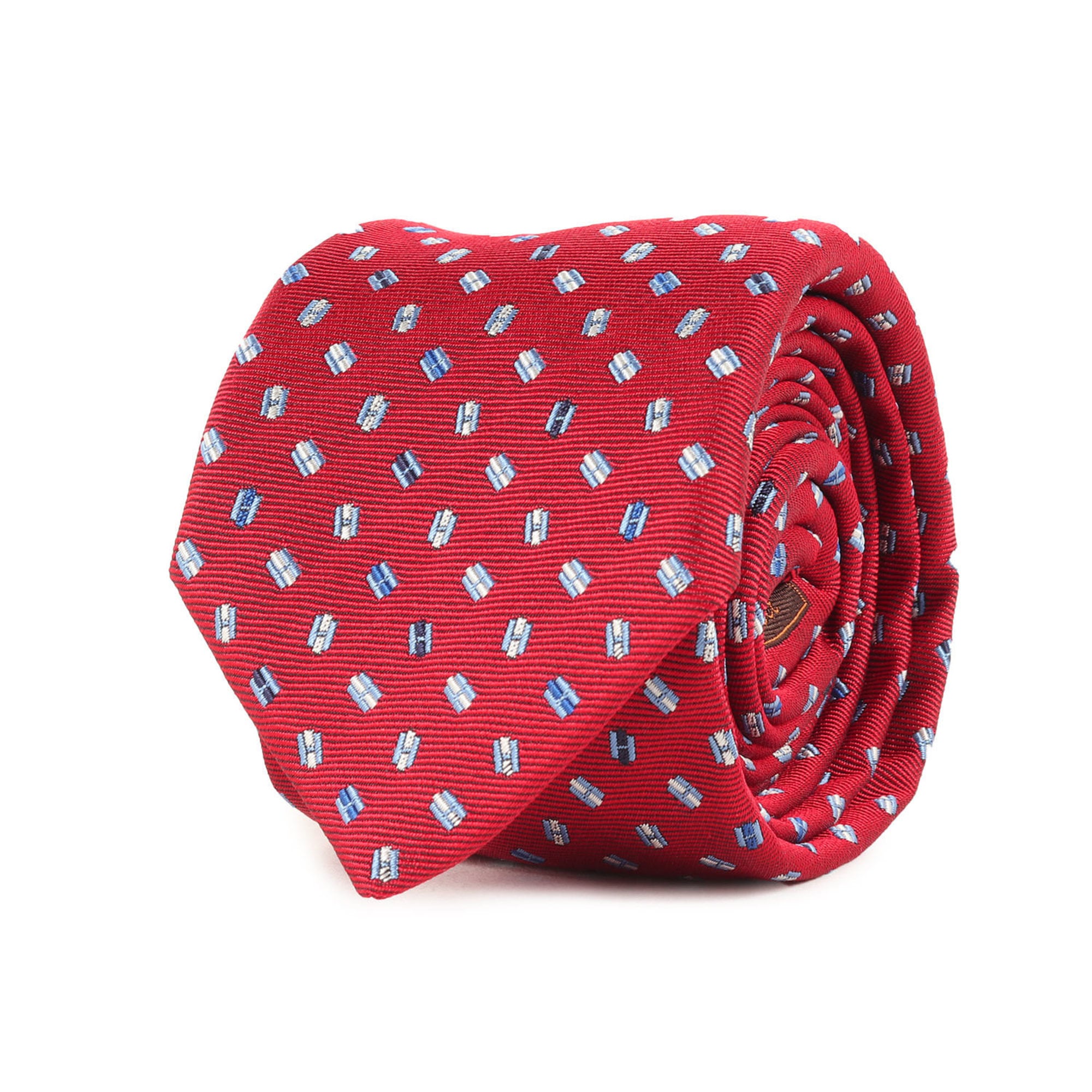 HERMES H Pegasus Silk Necktie, Burgundy, Luxury, Men’s