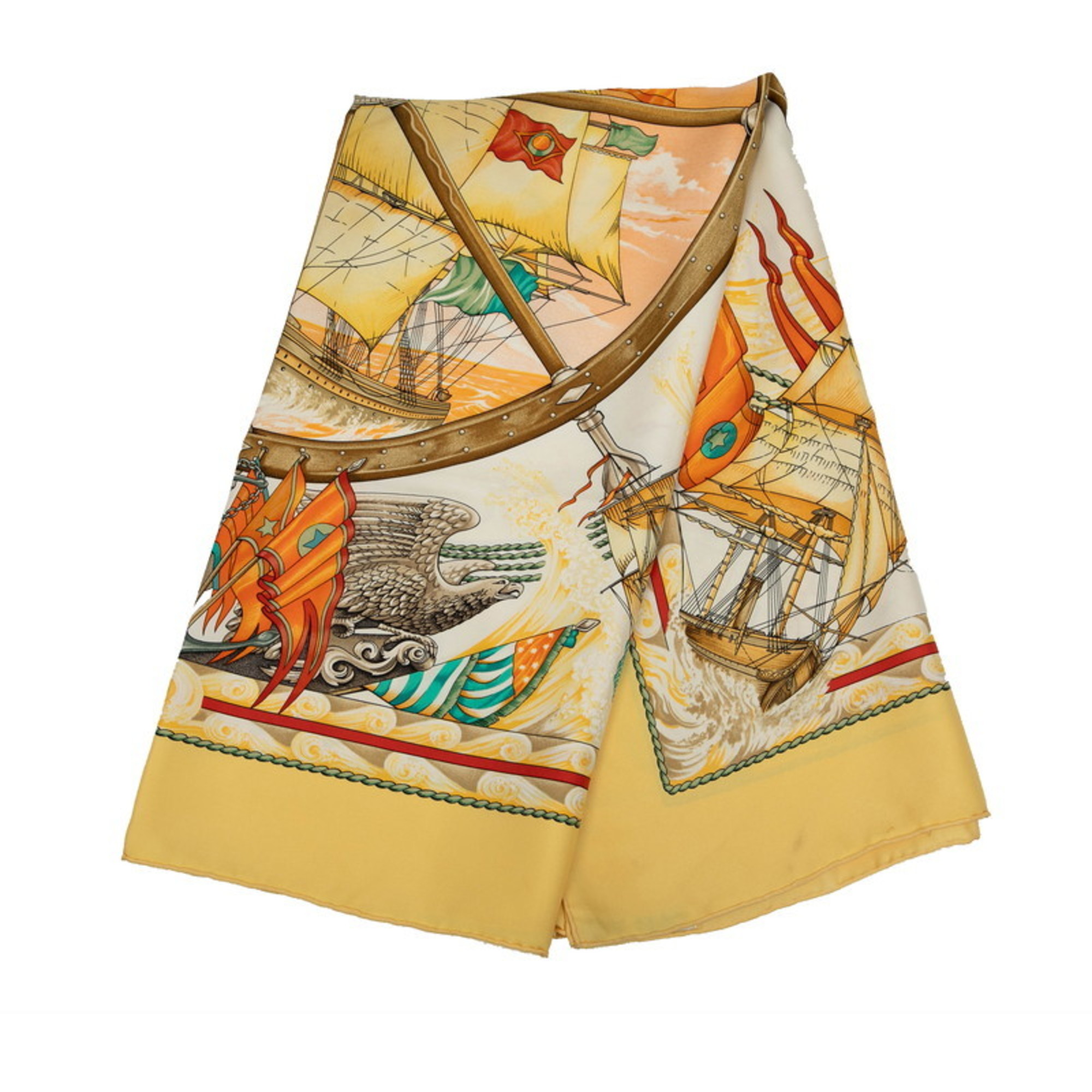 Hermes HermÃ¨s CarrÃ© 90 “Vive le ven” (Wind Blow) Scarf, Beige Multicolor Silk, Women’s