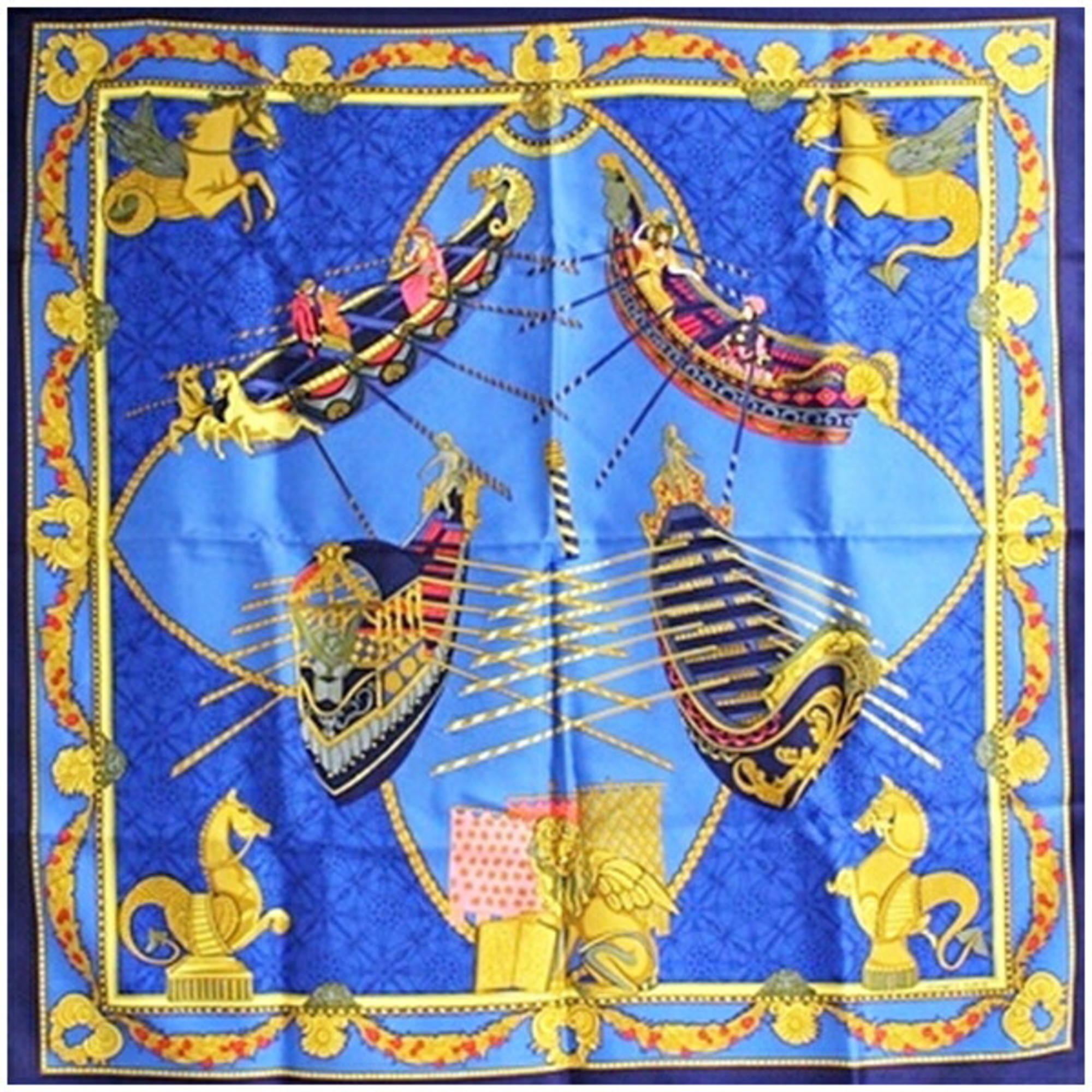 HermÃ¨s CarrÃ© 90 Scarf, Les Bissome de Venise, Venice Boat Festival, HERMES Women’s