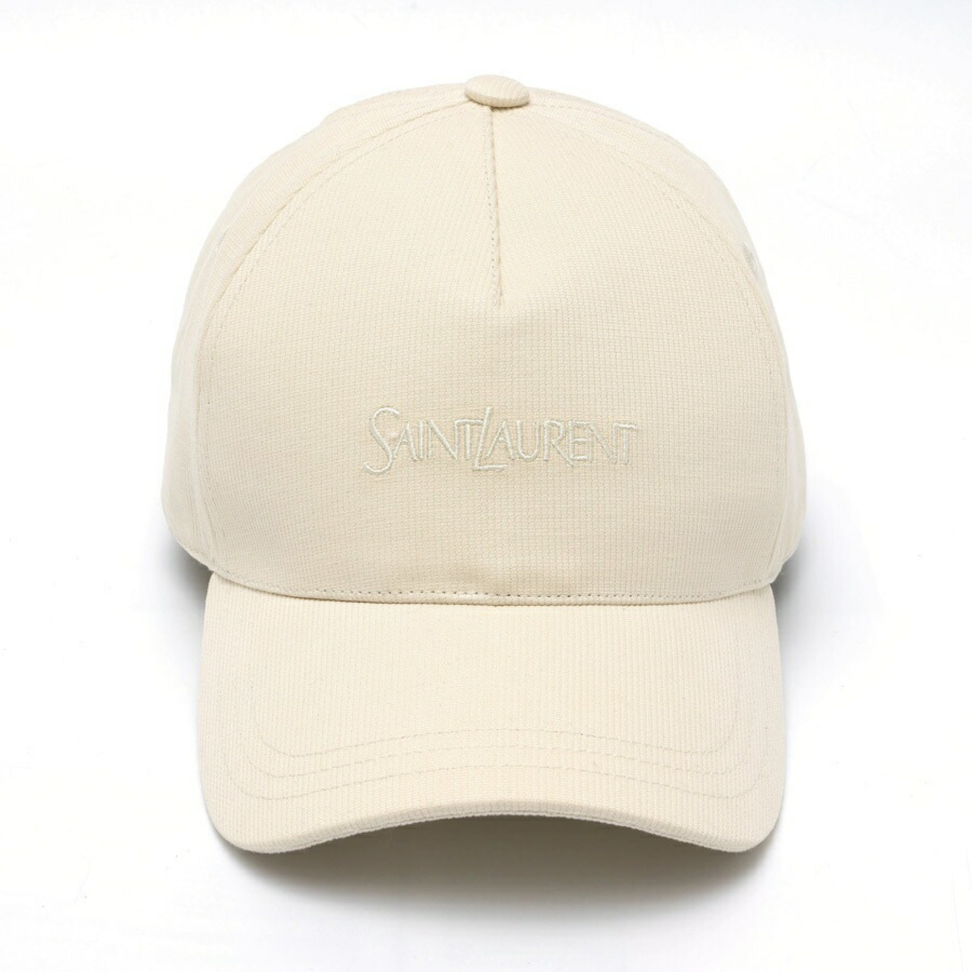 Yves Saint Laurent Saint Laurent SAINT LAURENT Cap 5 Panel Baseball 816864 Ivory # 59 S-159428