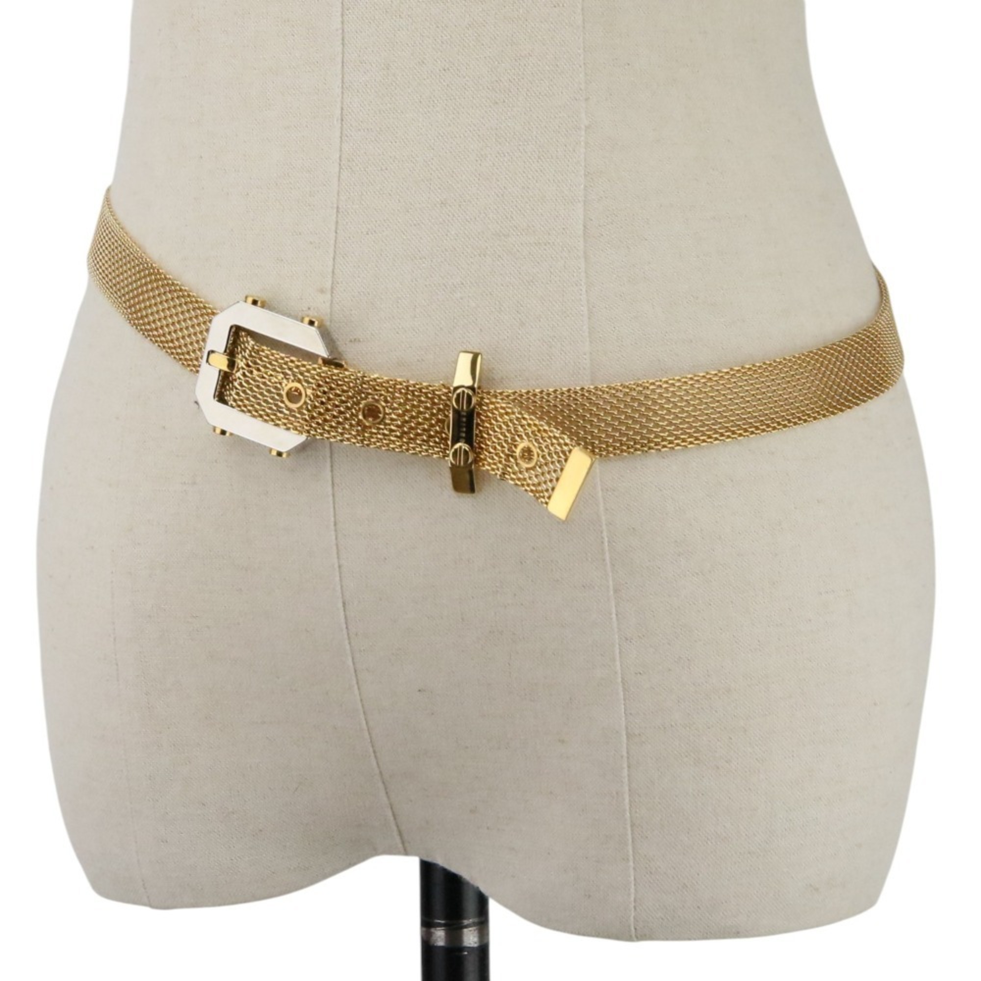 CELINE Women’s Metal Mesh Belt in Gold