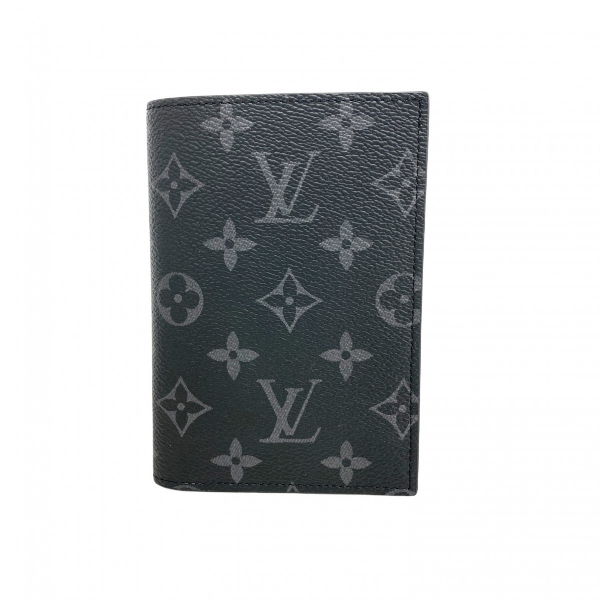 Louis Vuitton Monogram Eclipse Couverture Passport Case M64501 Black Men’s
