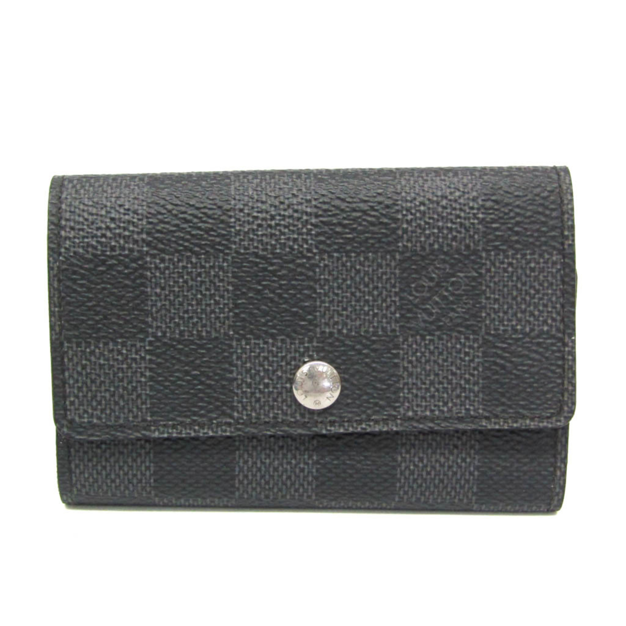 Louis Vuitton Damier Graphite Multicles 6 N62662 Men,Women Damier Graphite Key Case Damier Graphite