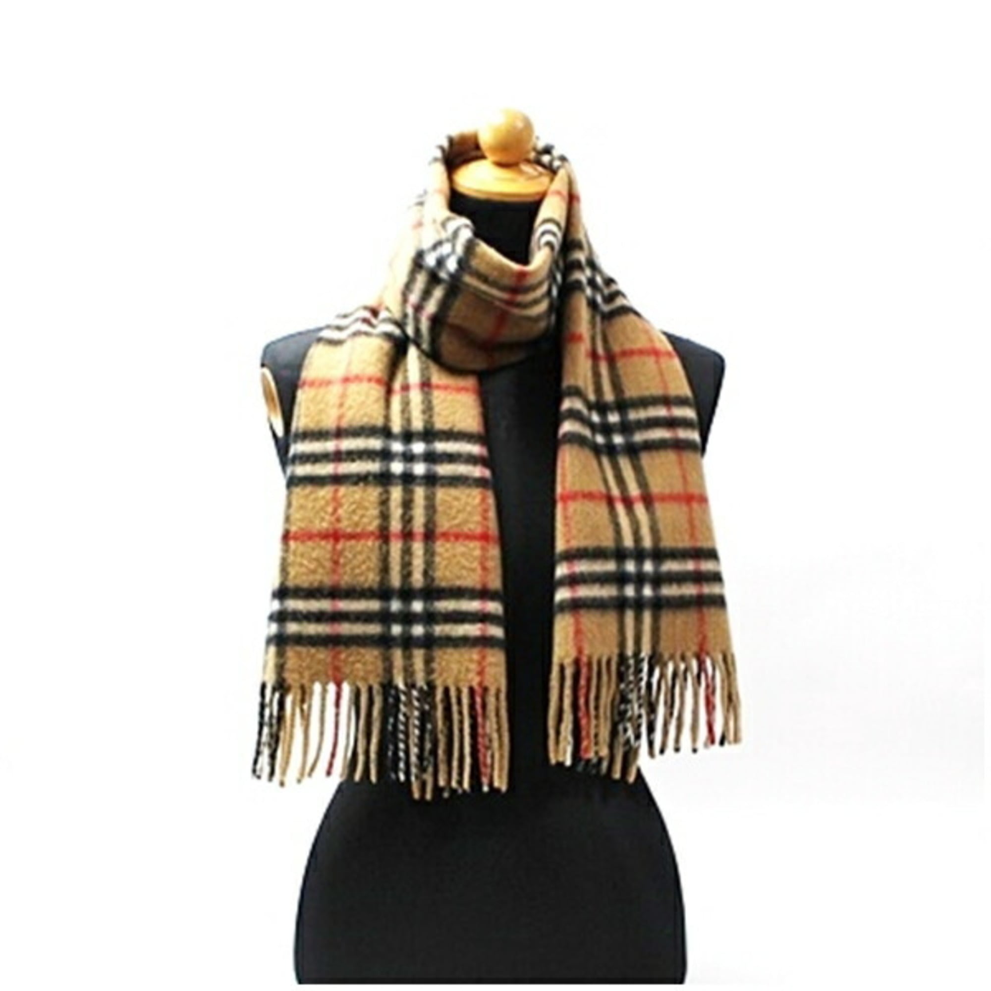 Burberry Cashmere Scarf, Camel x Check, 152 32 cm, Burberry, Men’s & Women’s