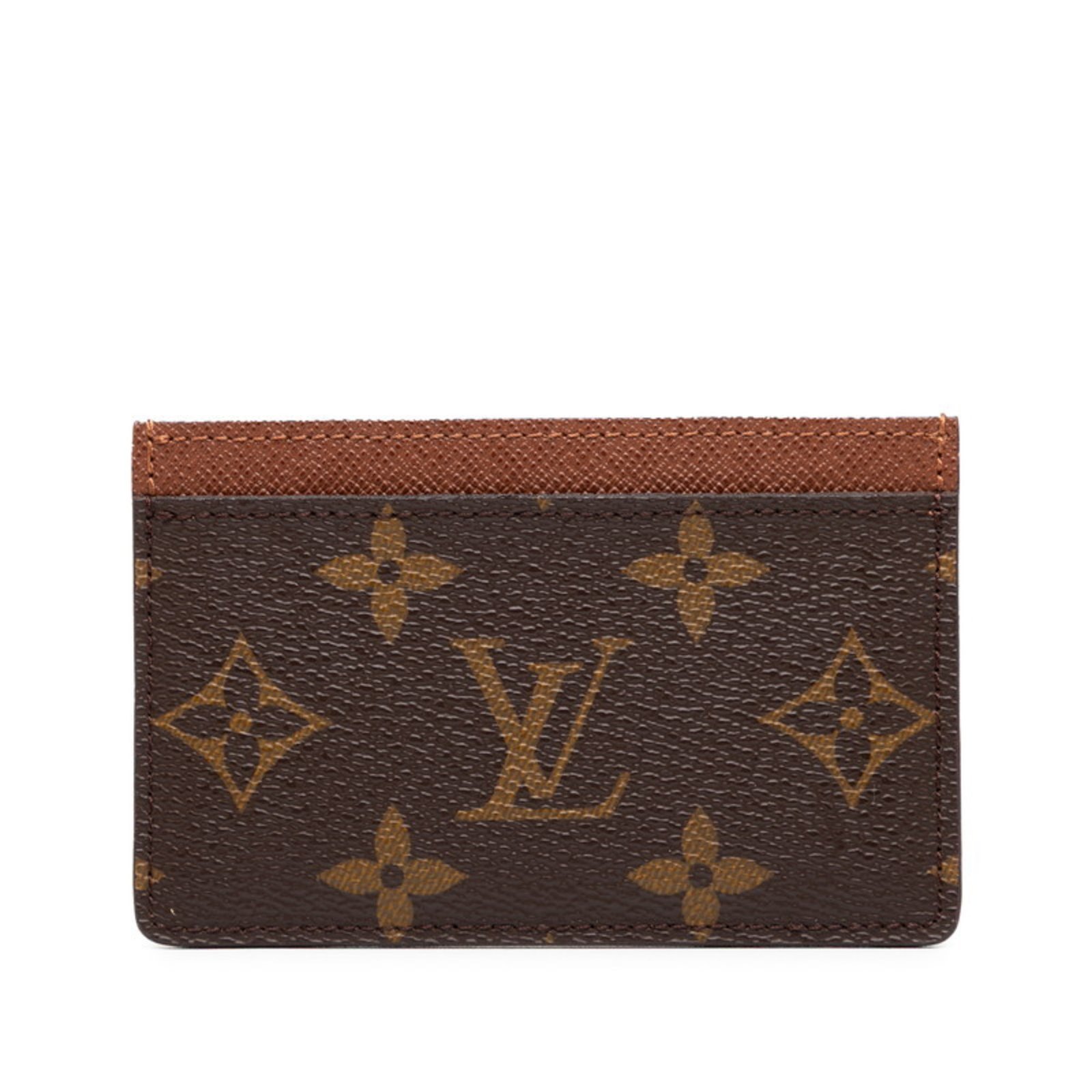 Louis Vuitton Monogram Porte Carte Sample Business Card Case/Card Case/Pass Case M61733 Brown Leather Women’s LOUIS VUITTON
