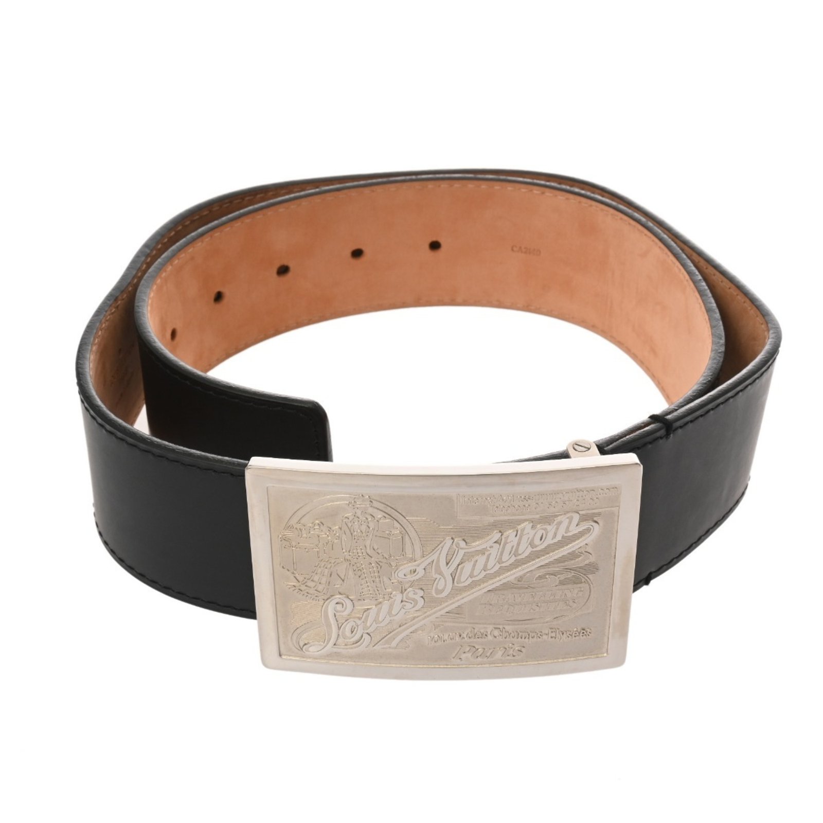 LOUIS VUITTON Santur Jeans 45mm, Size 85cm, Noir, M6812V Men’s Leather Belt