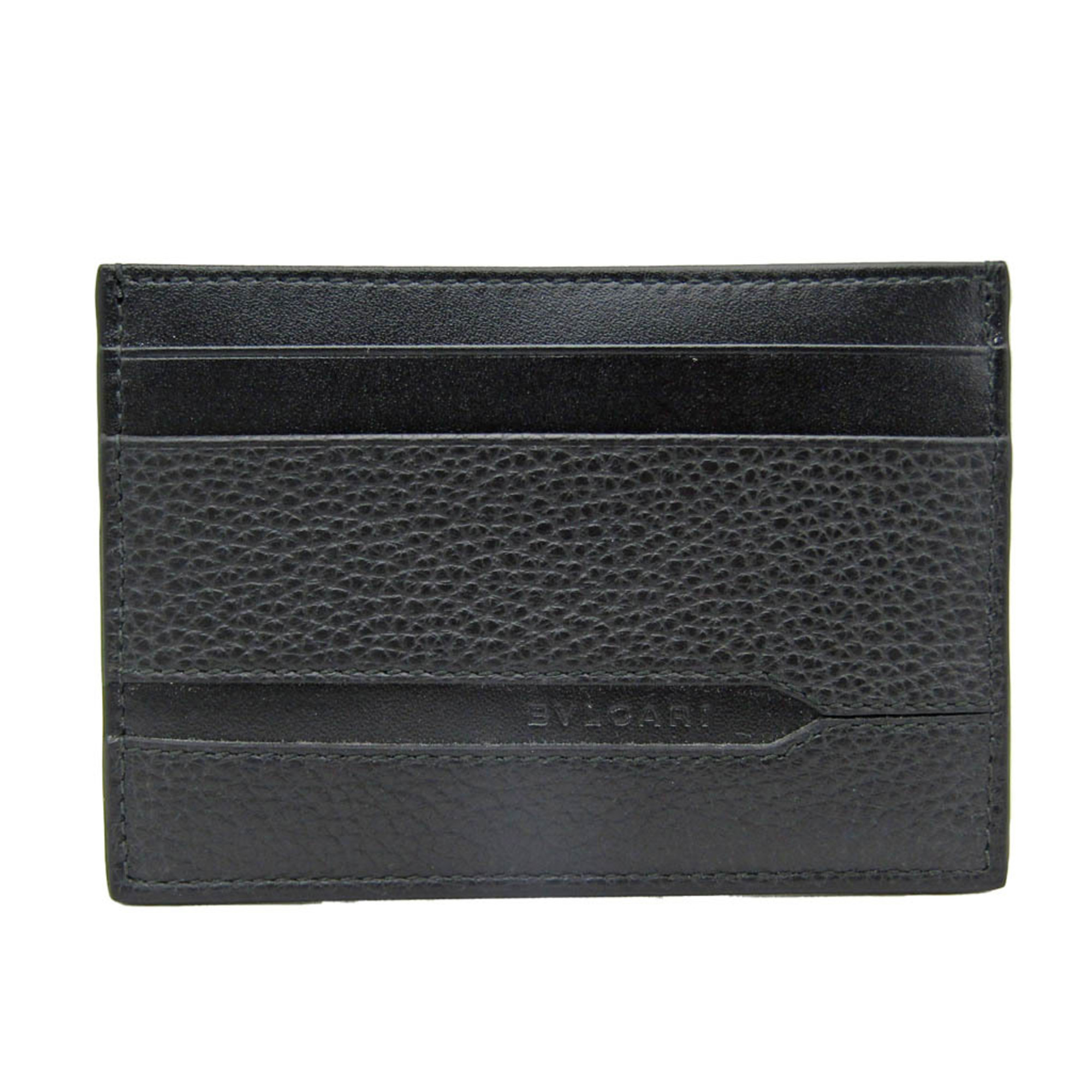 Bvlgari 36969 Leather Card Case Black